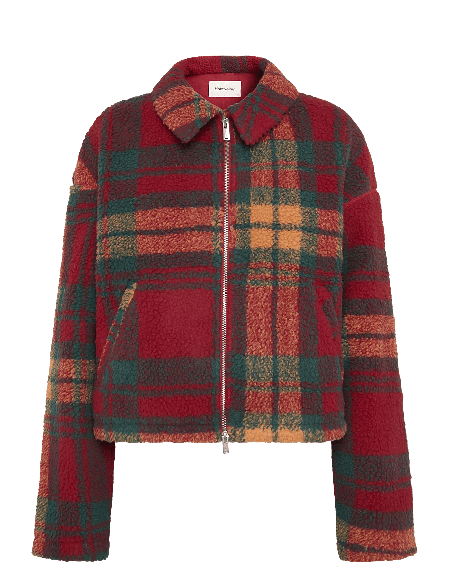 HOLZWEILER - Ellie Fleece Jacket - red check - 0