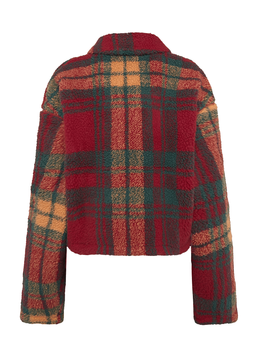 HOLZWEILER - Ellie Fleece Jacket - red check - 1