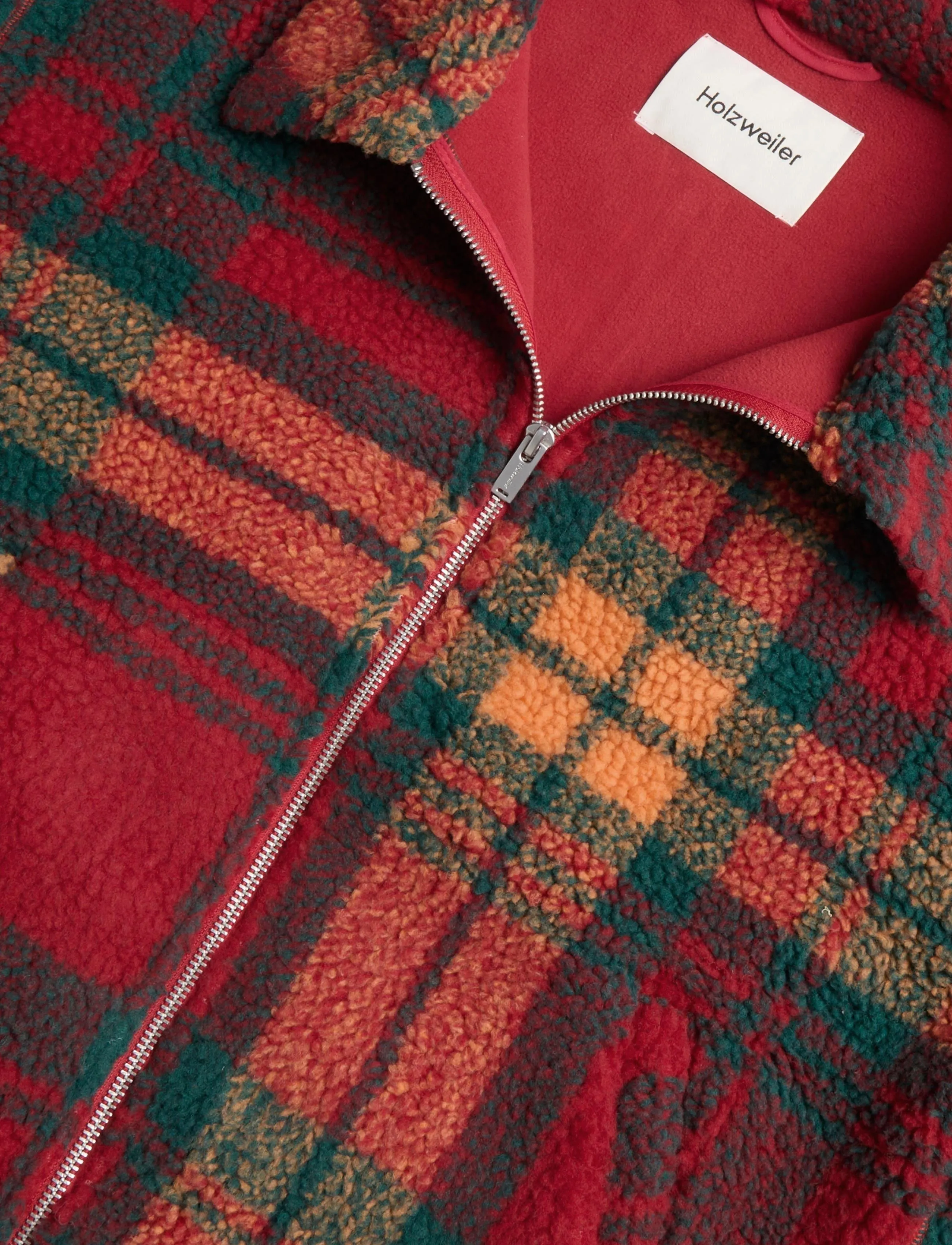 HOLZWEILER - Ellie Fleece Jacket - red check - 2