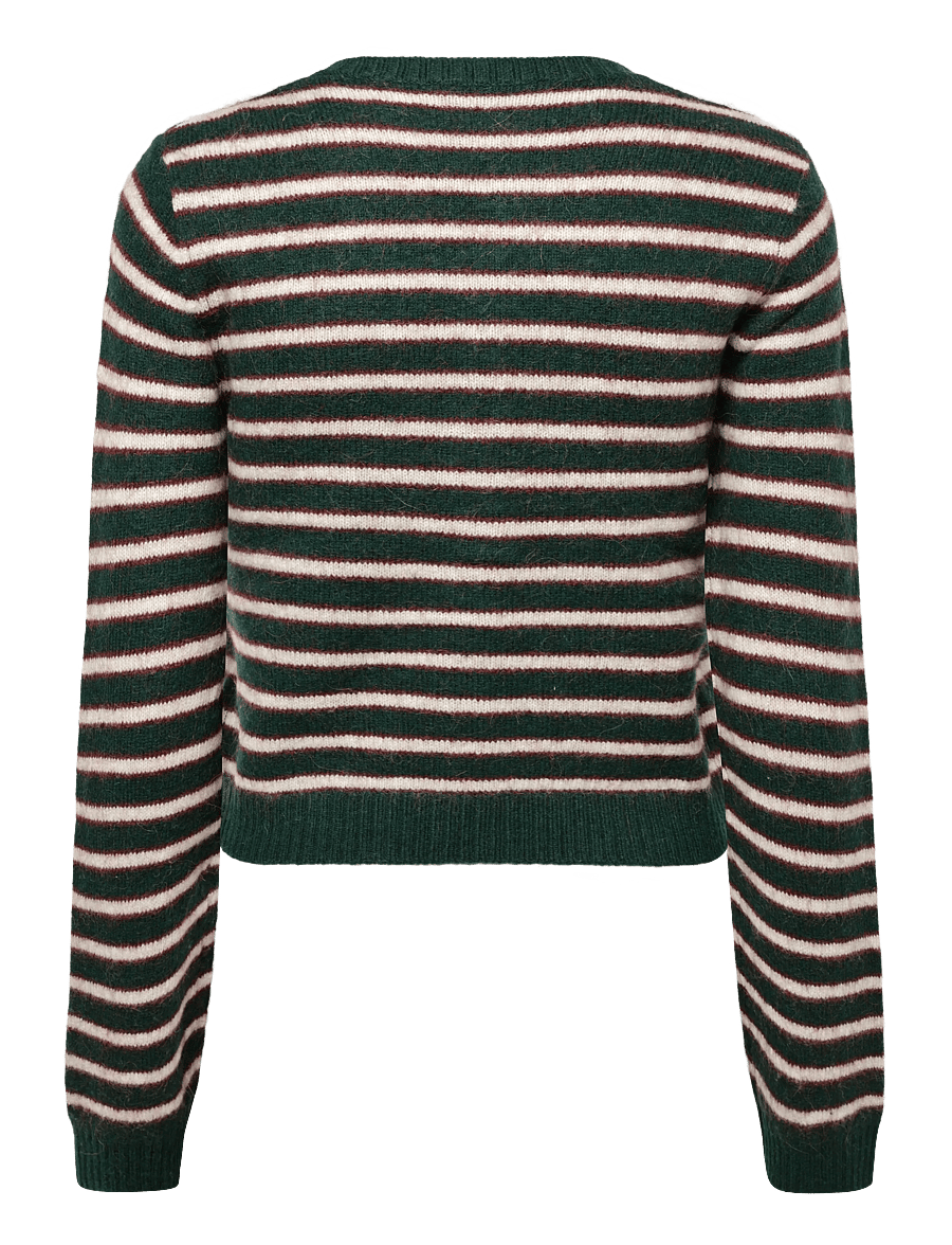 HOLZWEILER - Mia Stripe Cardigan - cardigans - green stripe - 1