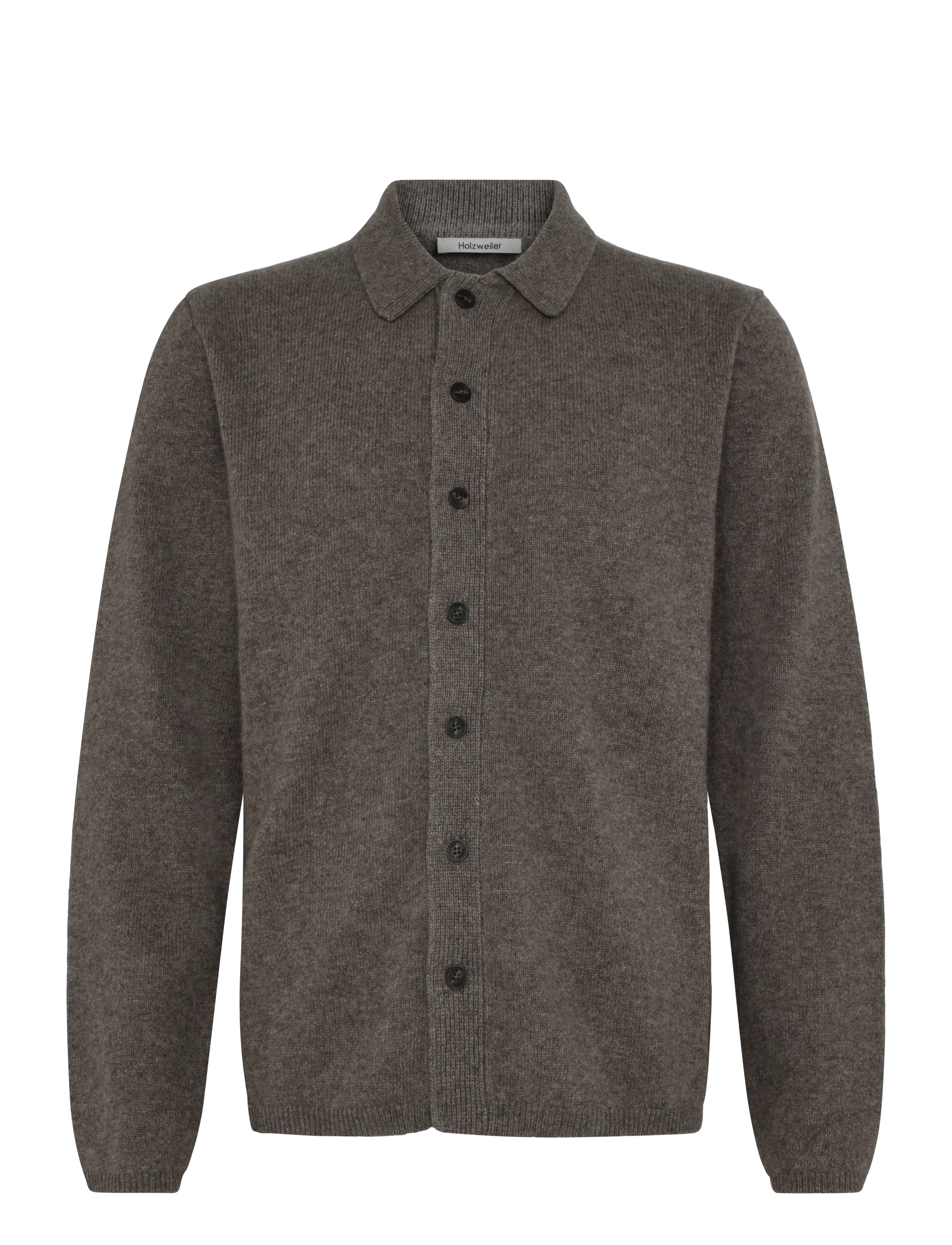 HOLZWEILER Isak Knitted Shirt - Knitted polos - TAUPE / brown