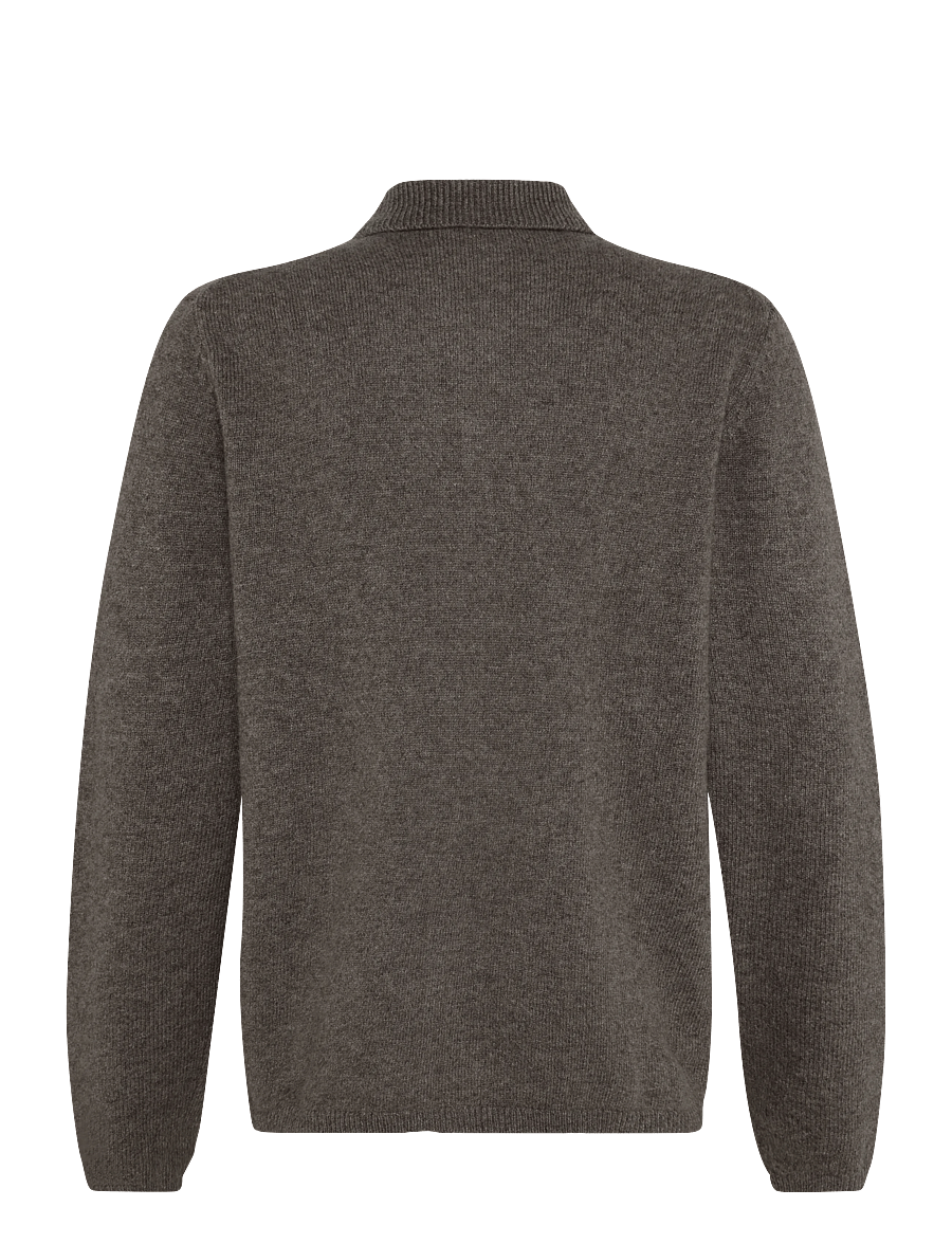 HOLZWEILER - Isak Knitted Shirt - pikkade varrukatega kootud polod - taupe - 1