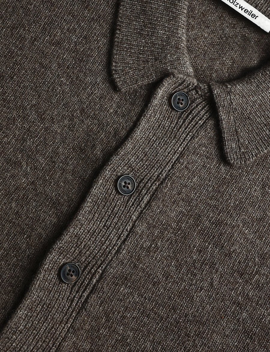 HOLZWEILER - Isak Knitted Shirt - pikkade varrukatega kootud polod - taupe - 2