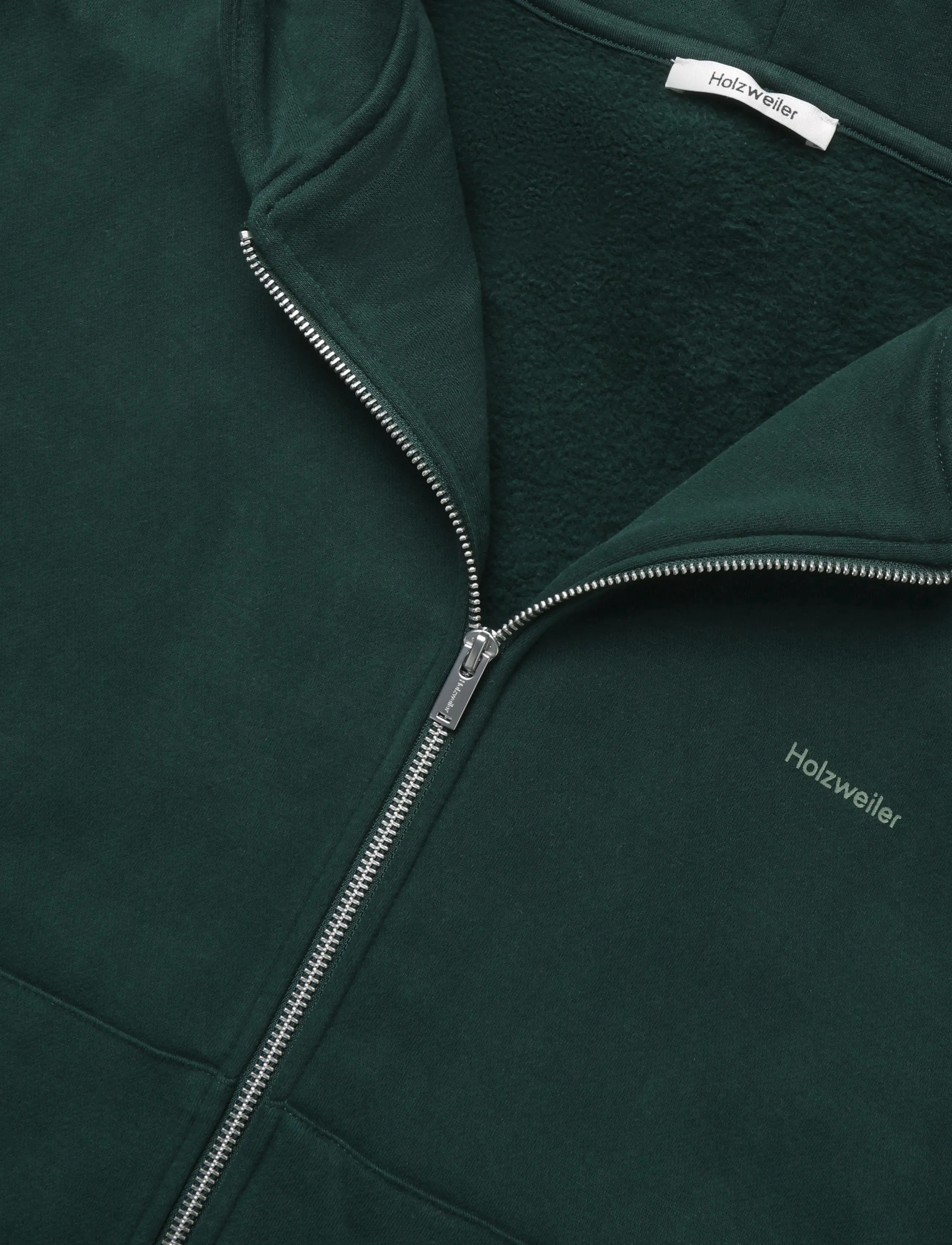HOLZWEILER - Andrew Zip-Up Hoodie - hoodies - dk green (scarab) - 2