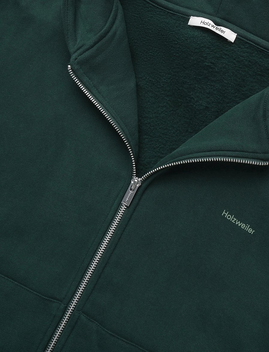 HOLZWEILER - Andrew Zip-Up Hoodie - hoodies - dk green (scarab) - 2