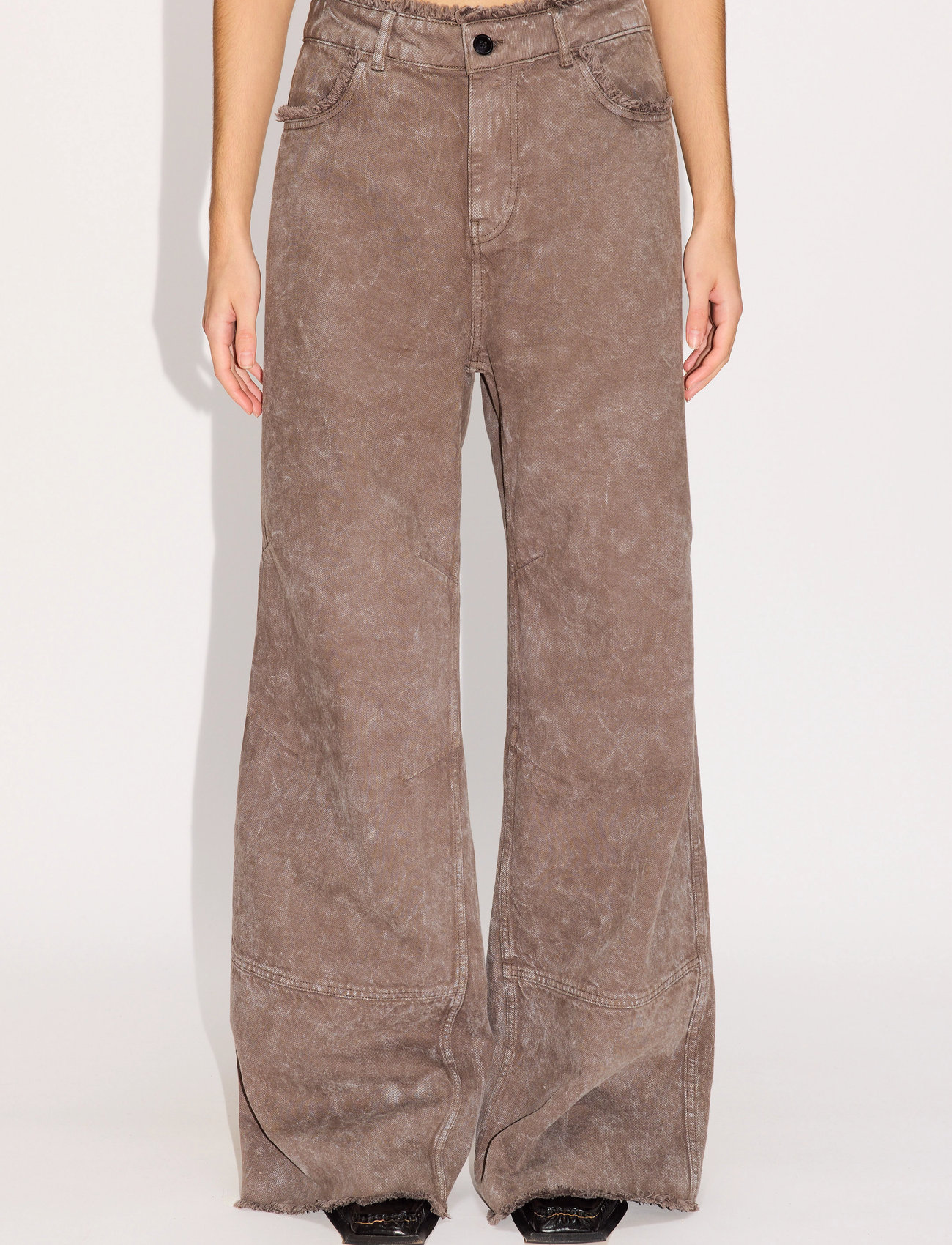 Hope Dawn Trousers Stone Grey Marble - - 40 1