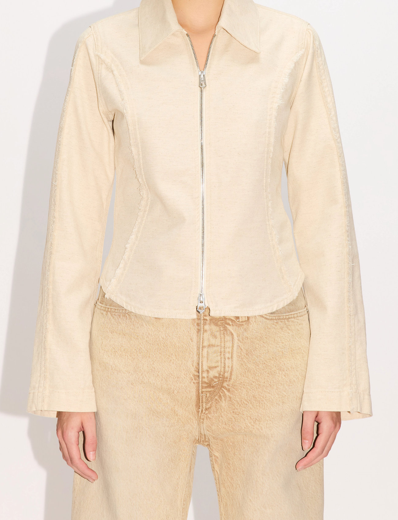 Hope Sweep Shirt Ecru Melange - Cream - 40
