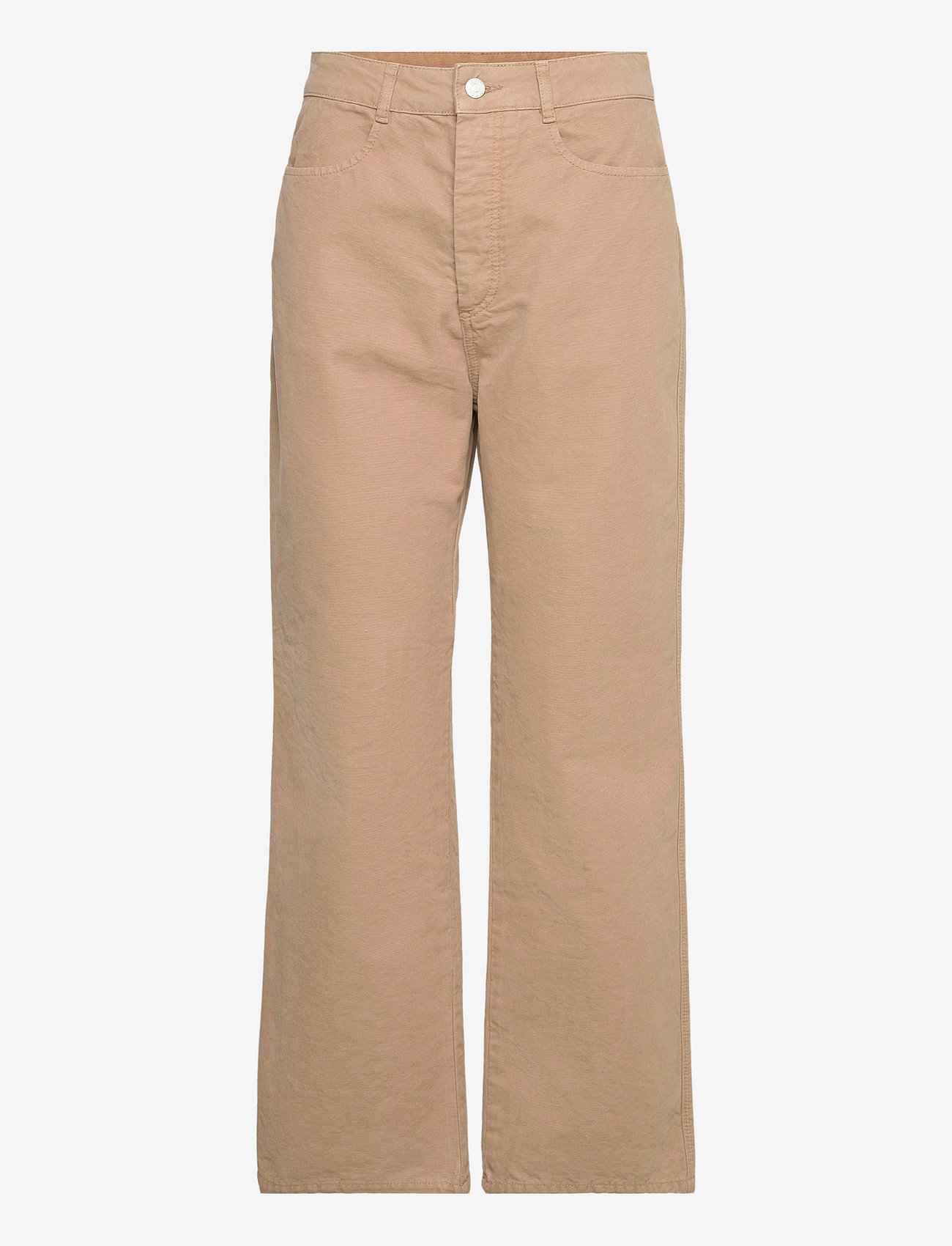 Hope - Cropped Straight Leg Trousers - chinosy - beige - 0
