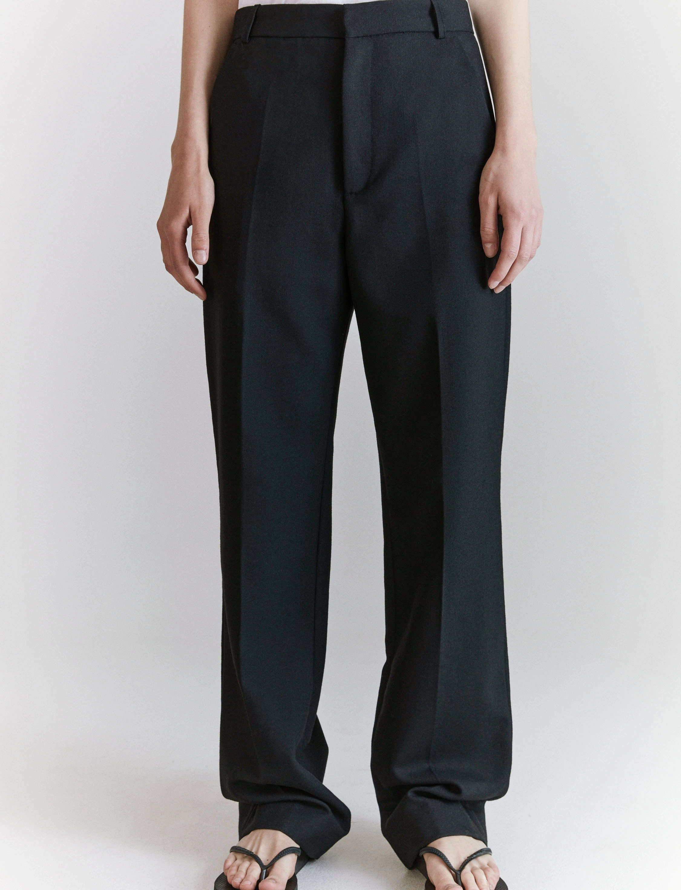 Hope Straight-Leg Suit Trousers, 34, Black, Bukser > Jakkesætsbukser, Dame