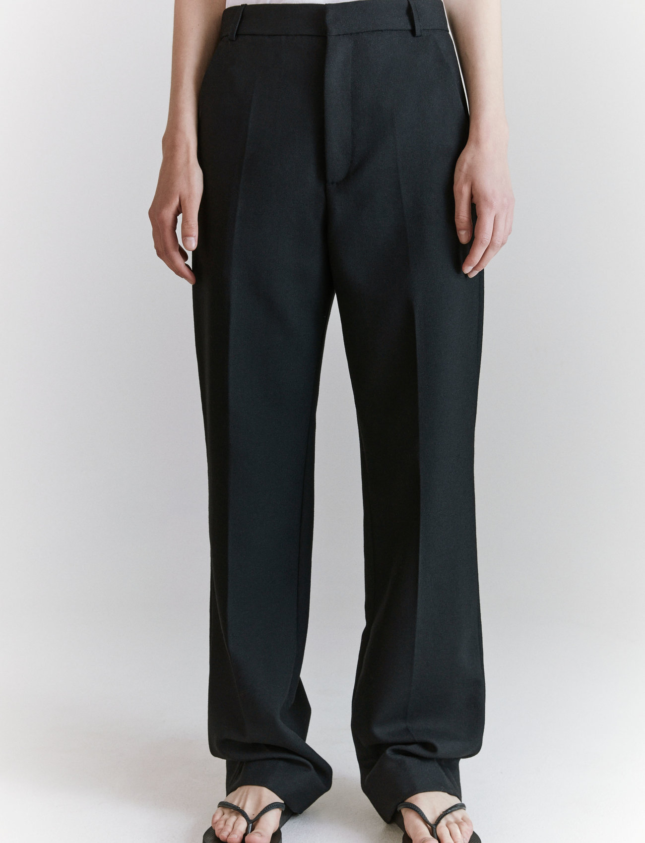 Hope - Straight-leg Suit Trousers - habitbukser - black - 0