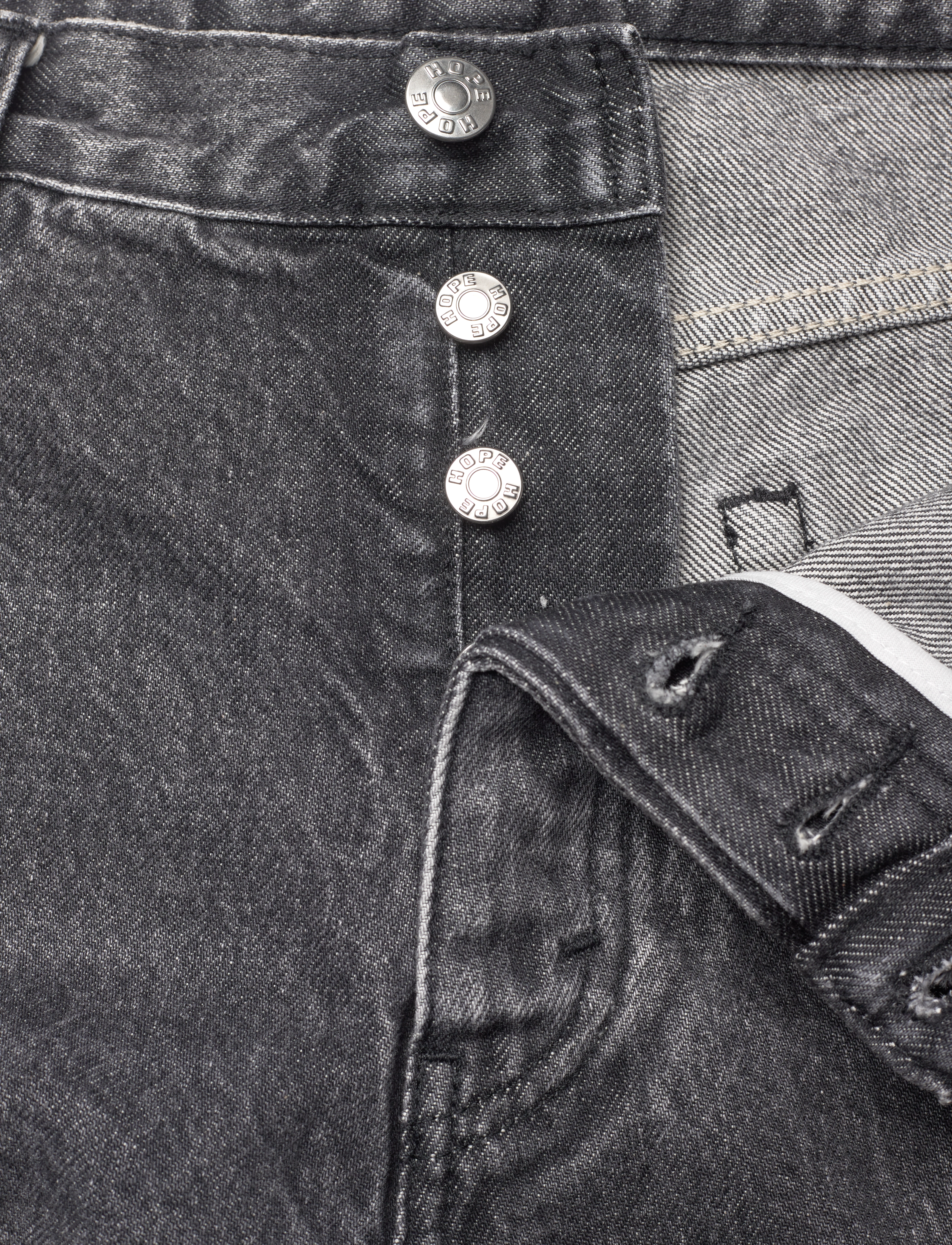 Hope - Relaxed Bootcut Jeans - black ecru vintage - 3
