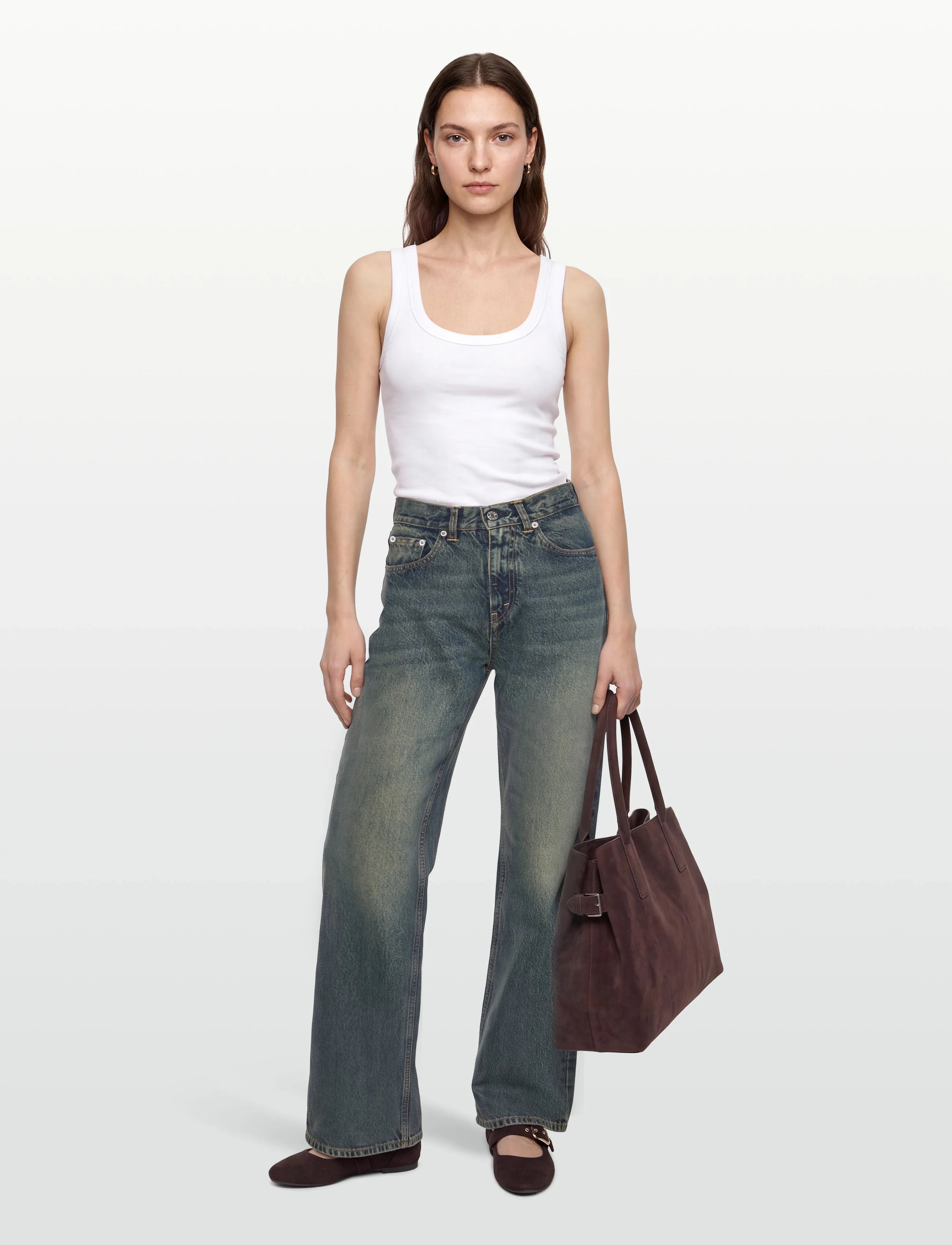 Hope Beat Jeans Mid Blue Dirty - Jeans - MID BLUE DIRTY / navy