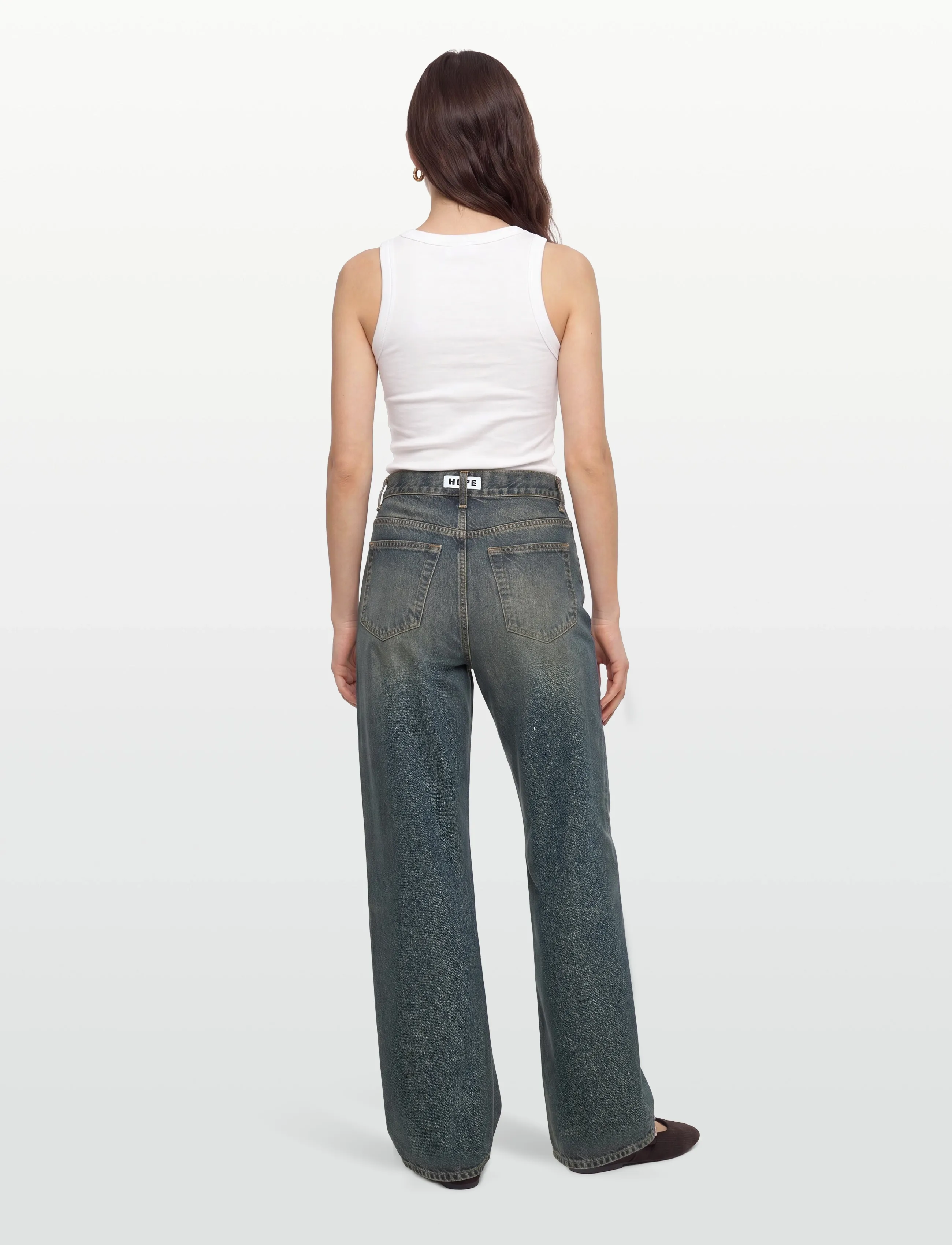 Hope - Beat Jeans Mid Blue Dirty - hosen mit weitem bein - mid blue dirty - 4