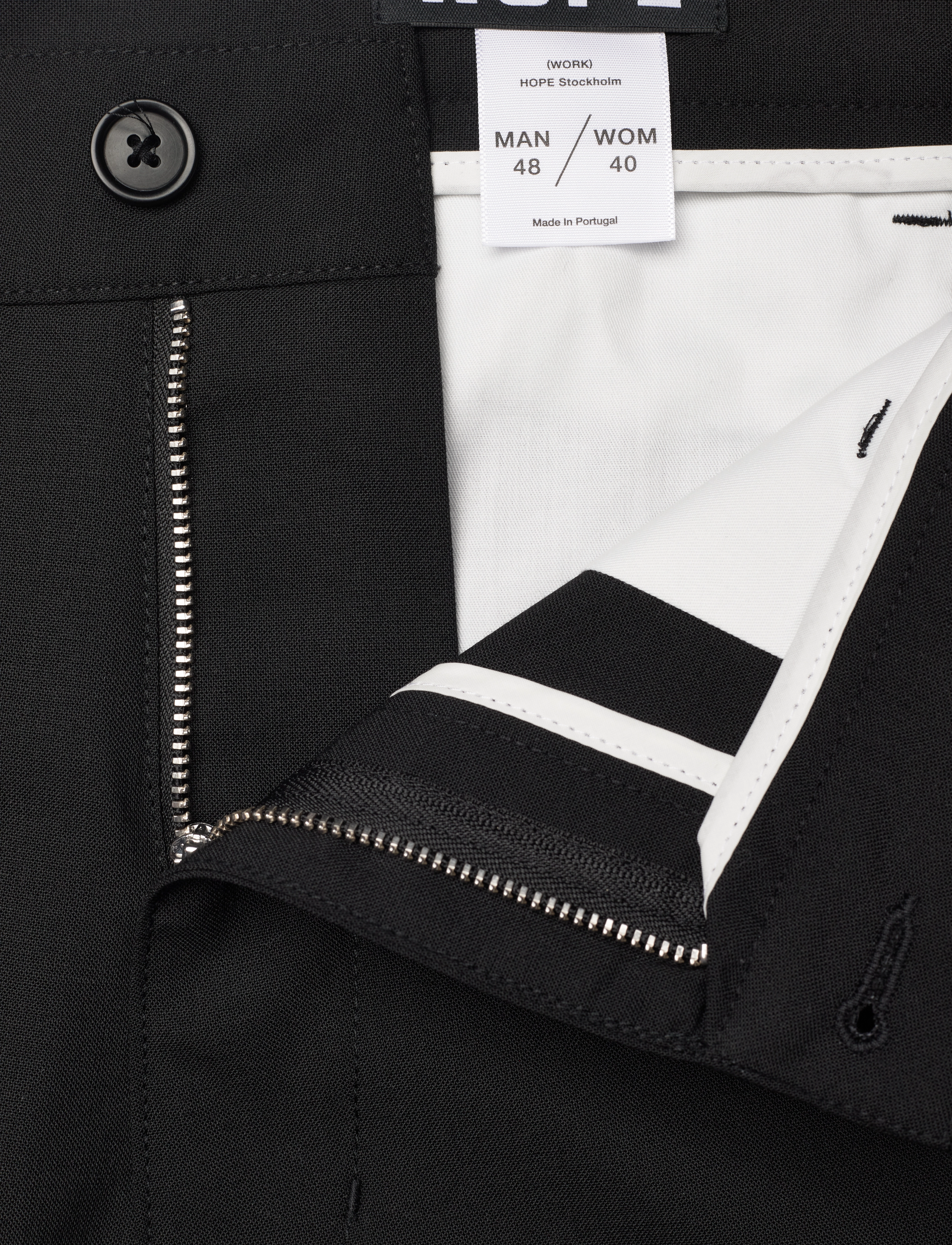 Hope - Wide-leg Suit Trousers - chinos - black suit - 3
