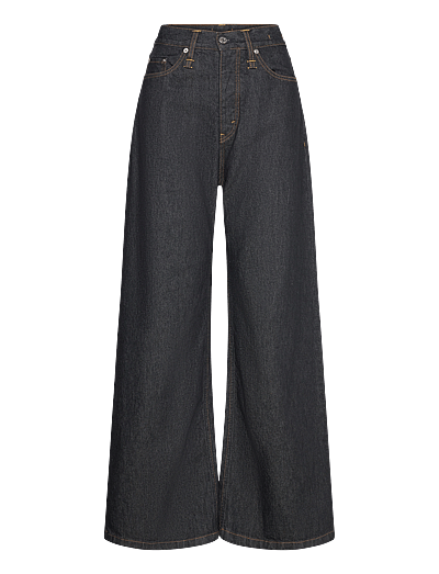 Hope Skid Jeans - Džinsa bikses ar platām starām - RINSED BLACK / black