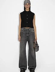 Hope - Wide-leg Jeans - brīva piegriezuma džinsa bikses - heavy black vintage - 7