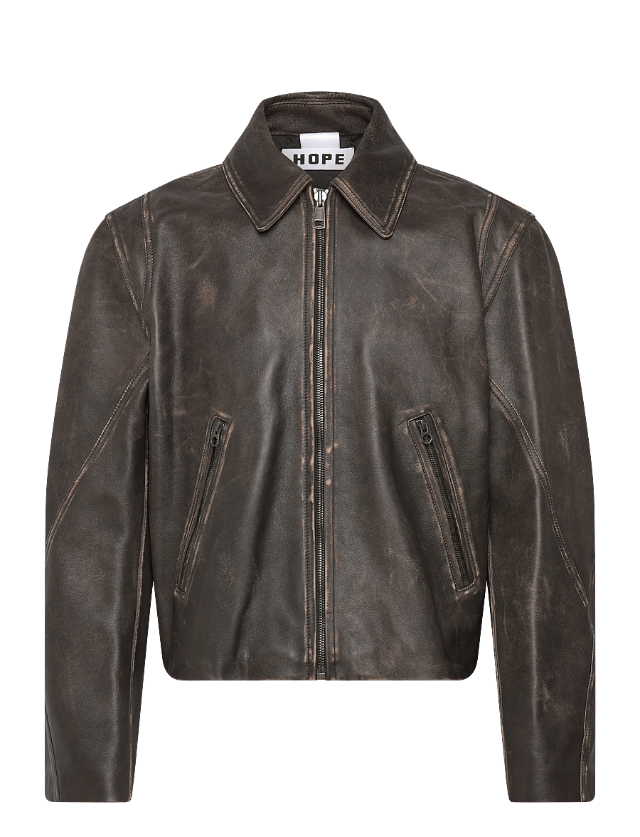 Hope - Void Leather Jacket - herbstjacken - black brown leather - 0