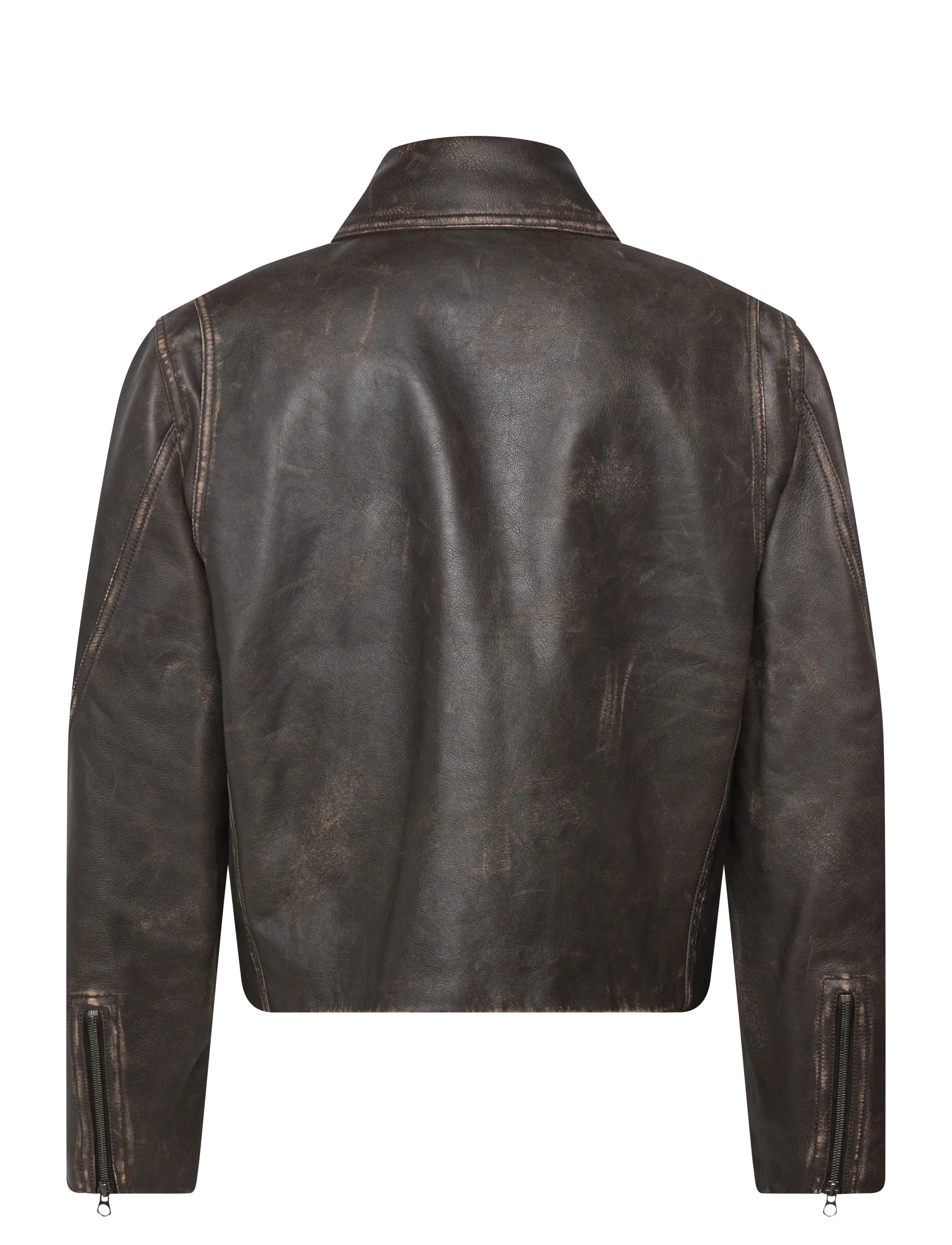 Hope - Void Leather Jacket - kevättakit - black brown leather - 1