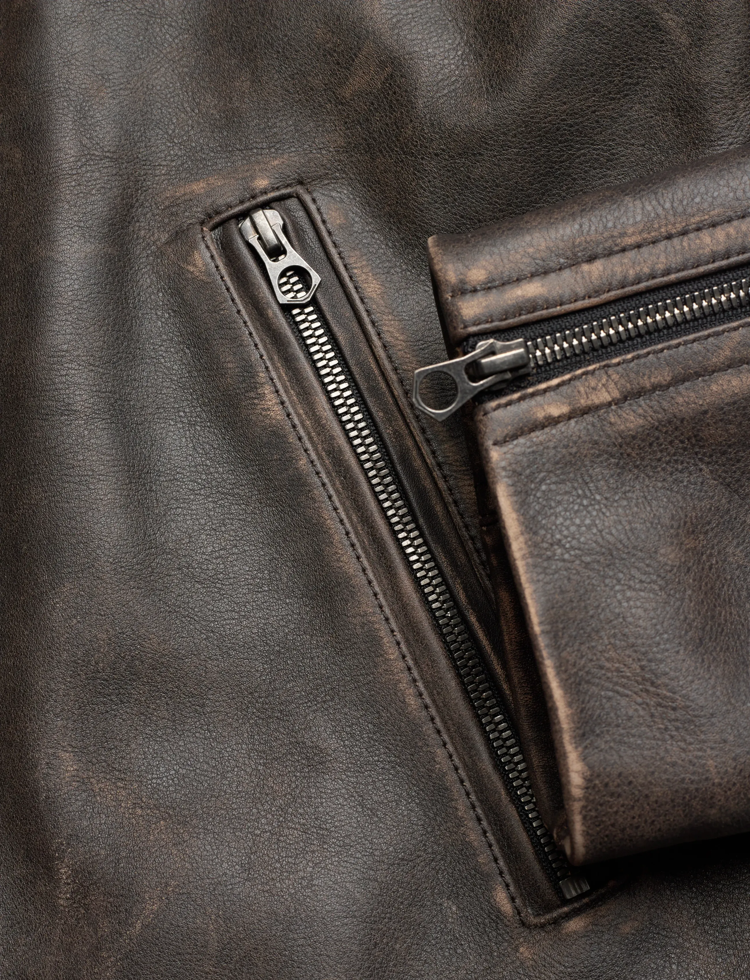 Hope - Void Leather Jacket - kevättakit - black brown leather - 3