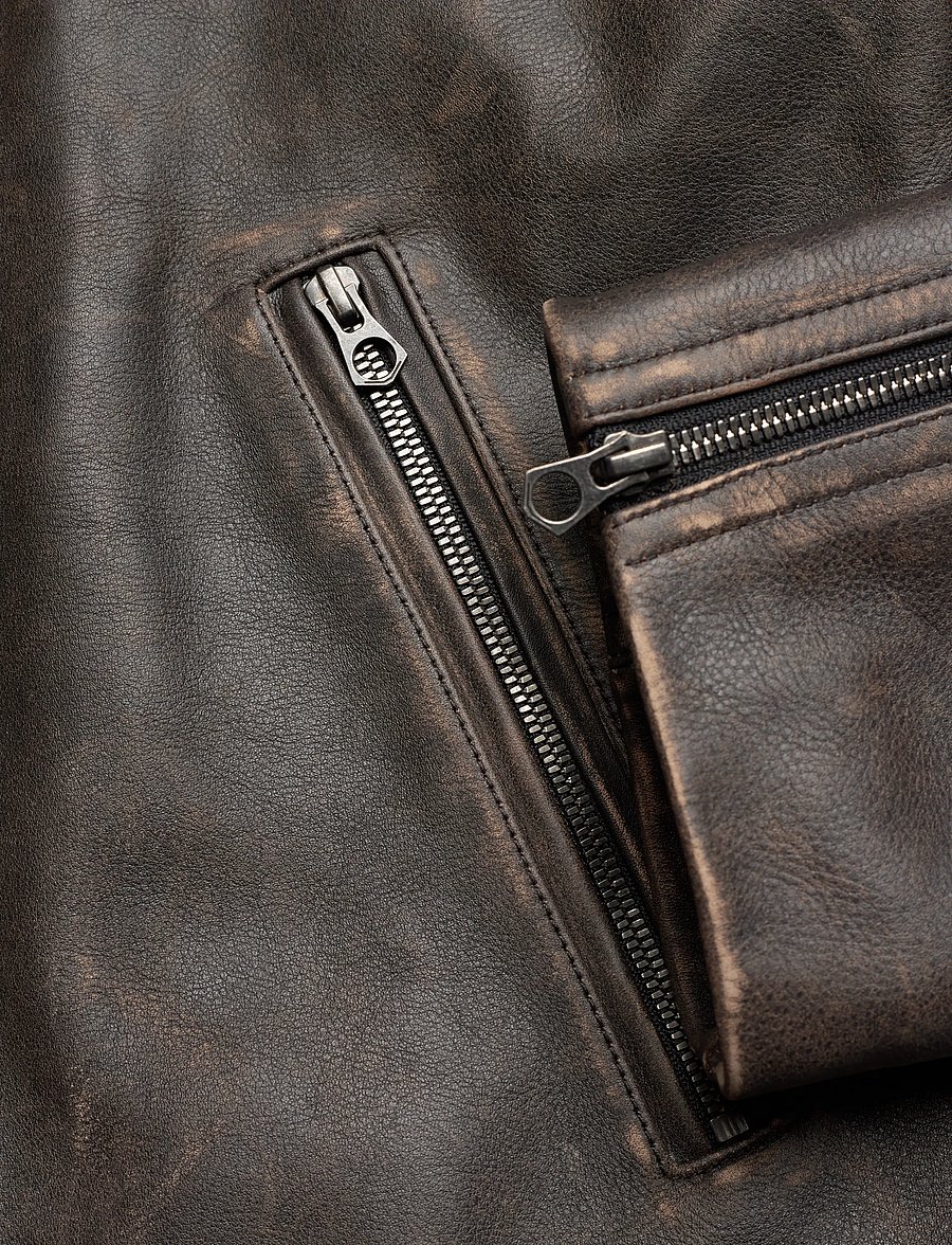 Hope - Void Leather Jacket - herbstjacken - black brown leather - 3