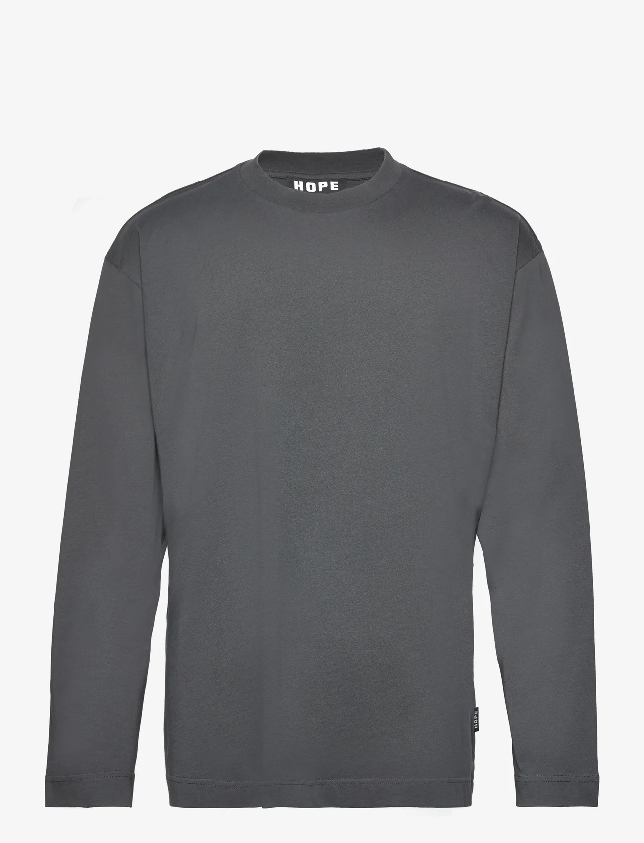 Hope - Relaxed Long-sleeve T-shirt - långärmade t-shirts - faded black jersey - 0