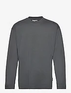 Relaxed Long-sleeve T-shirt - FADED BLACK JERSEY
