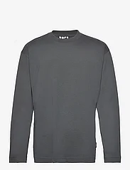 Hope - Relaxed Long-sleeve T-shirt - langærmede t-shirts - faded black jersey - 0