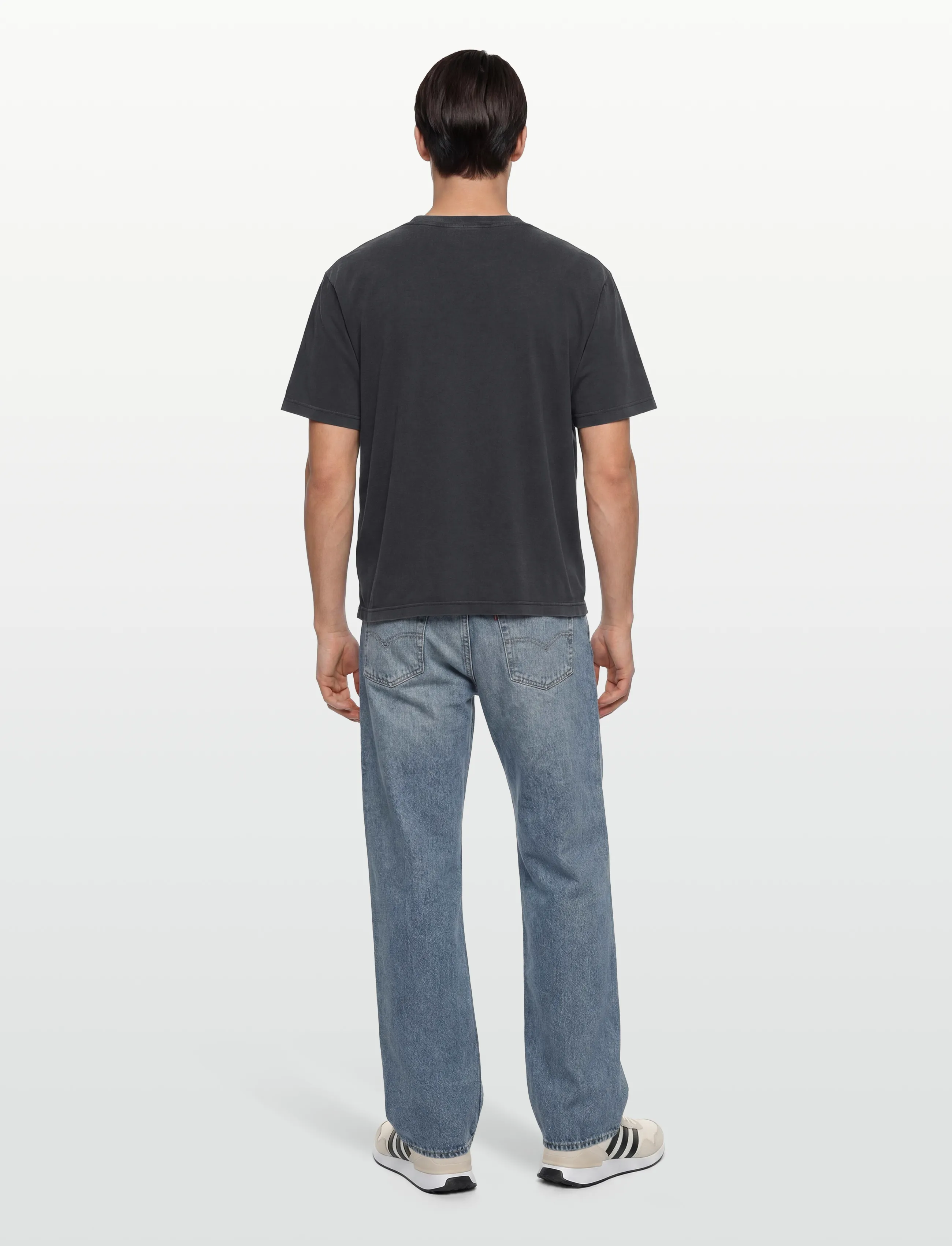 Hope - BOXY TEE - t-krekli ar īsām piedurknēm - washed black jersey - 4