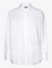 Hope - Boxy Shirt - langermede skjorter - white poplin - 0