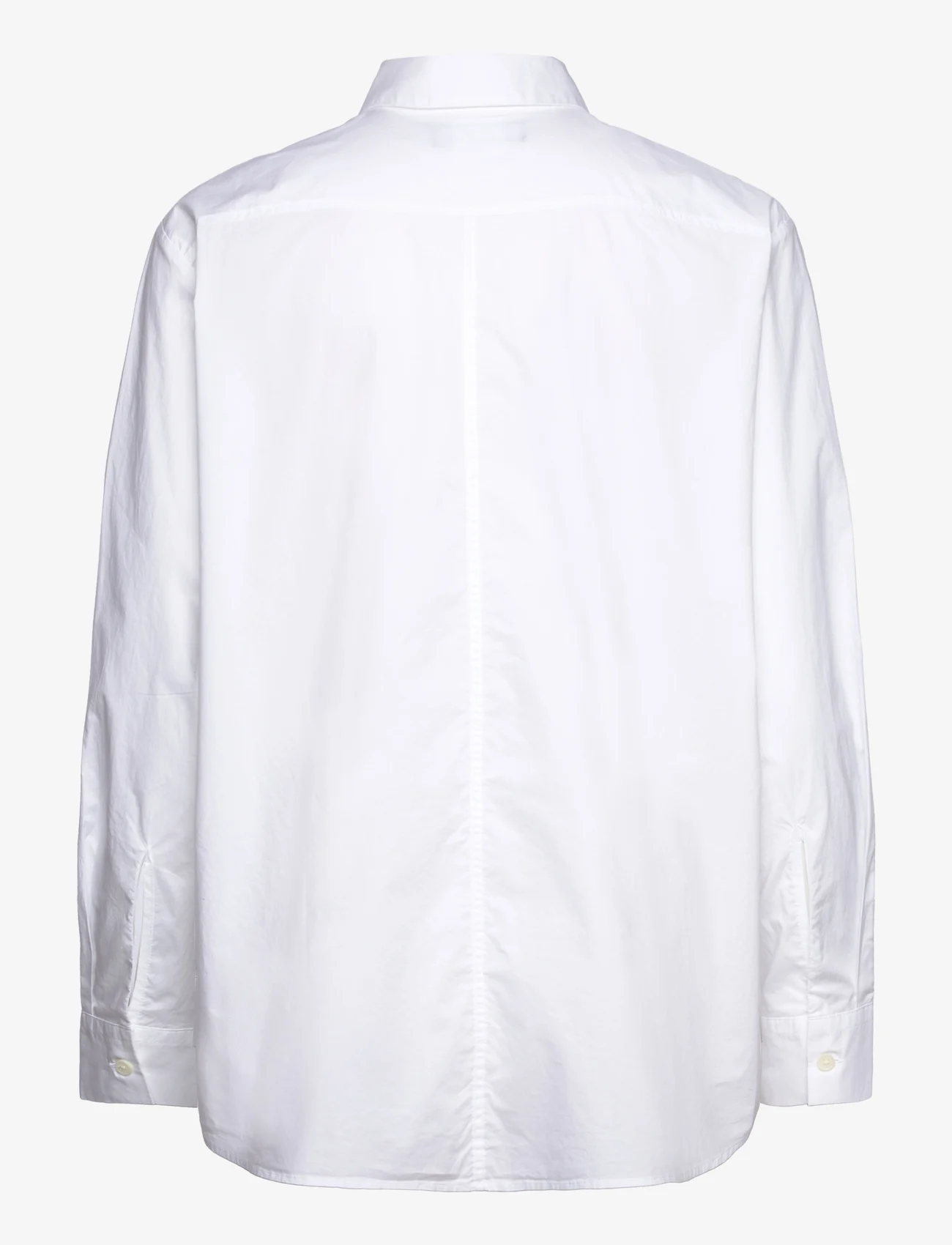 Hope - Boxy Shirt - long-sleeved shirts - white poplin - 1