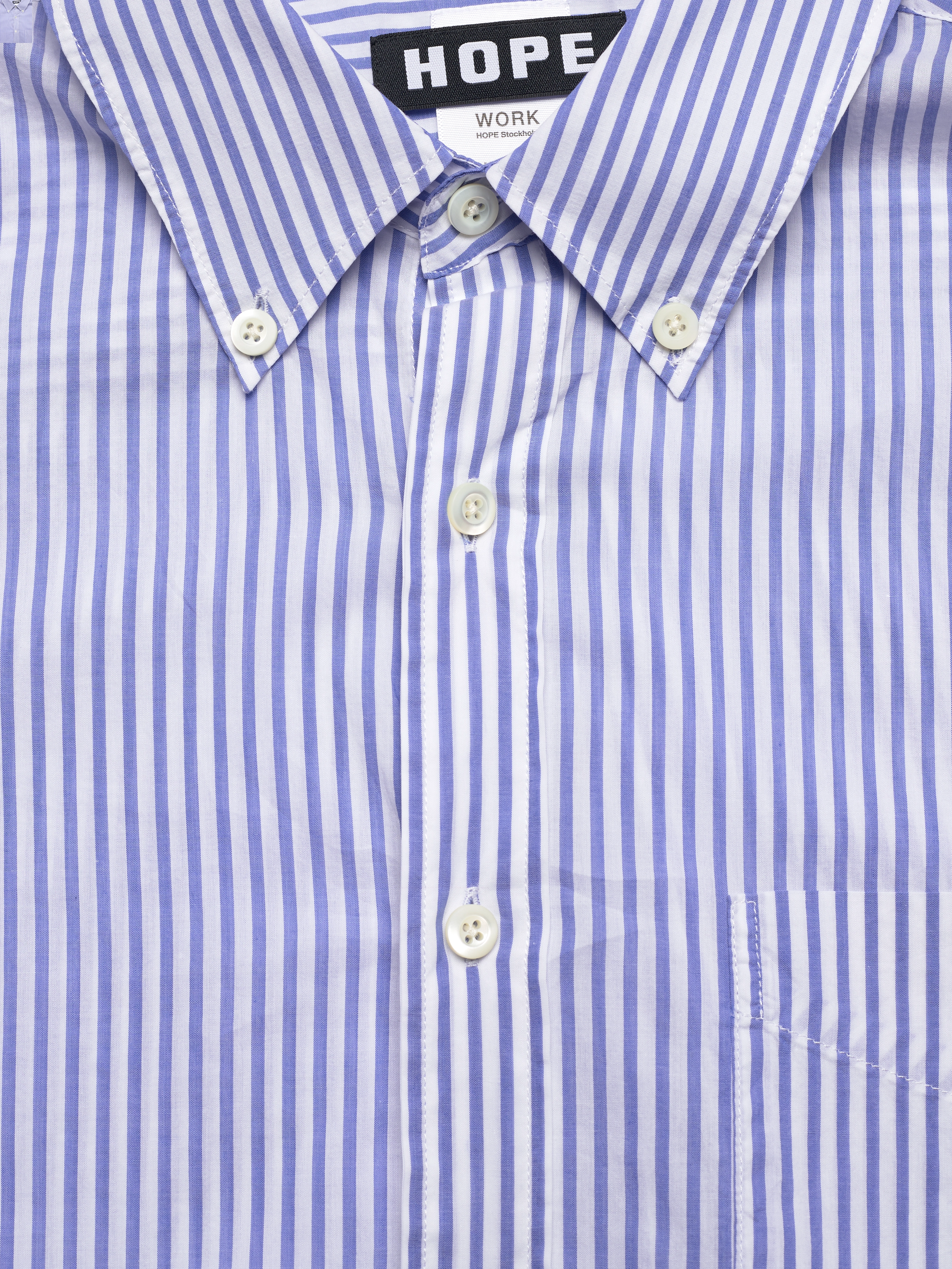 Hope - BUTTON SHIRT - blue stripe - 2