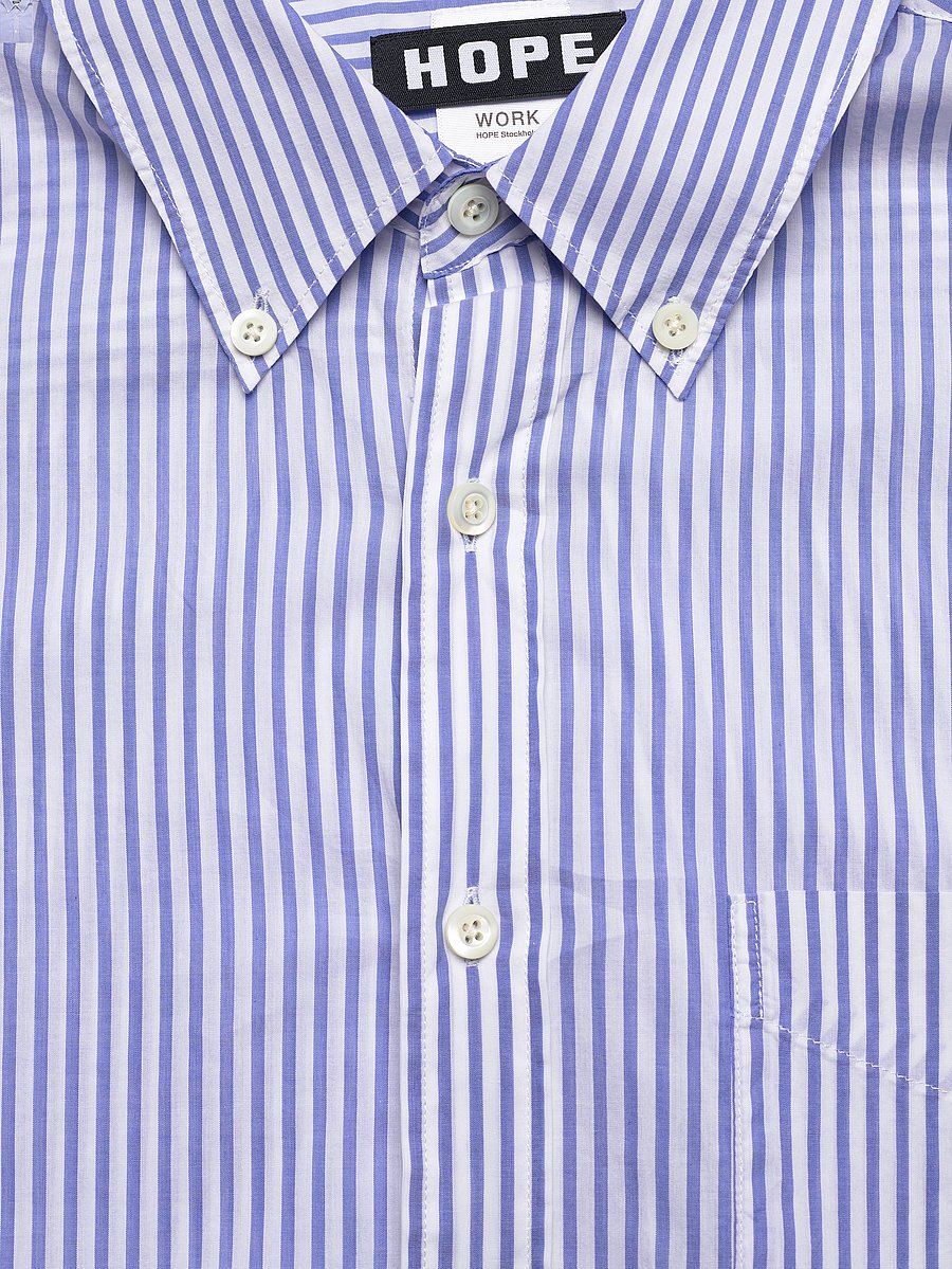 Hope - BUTTON SHIRT - blue stripe - 2