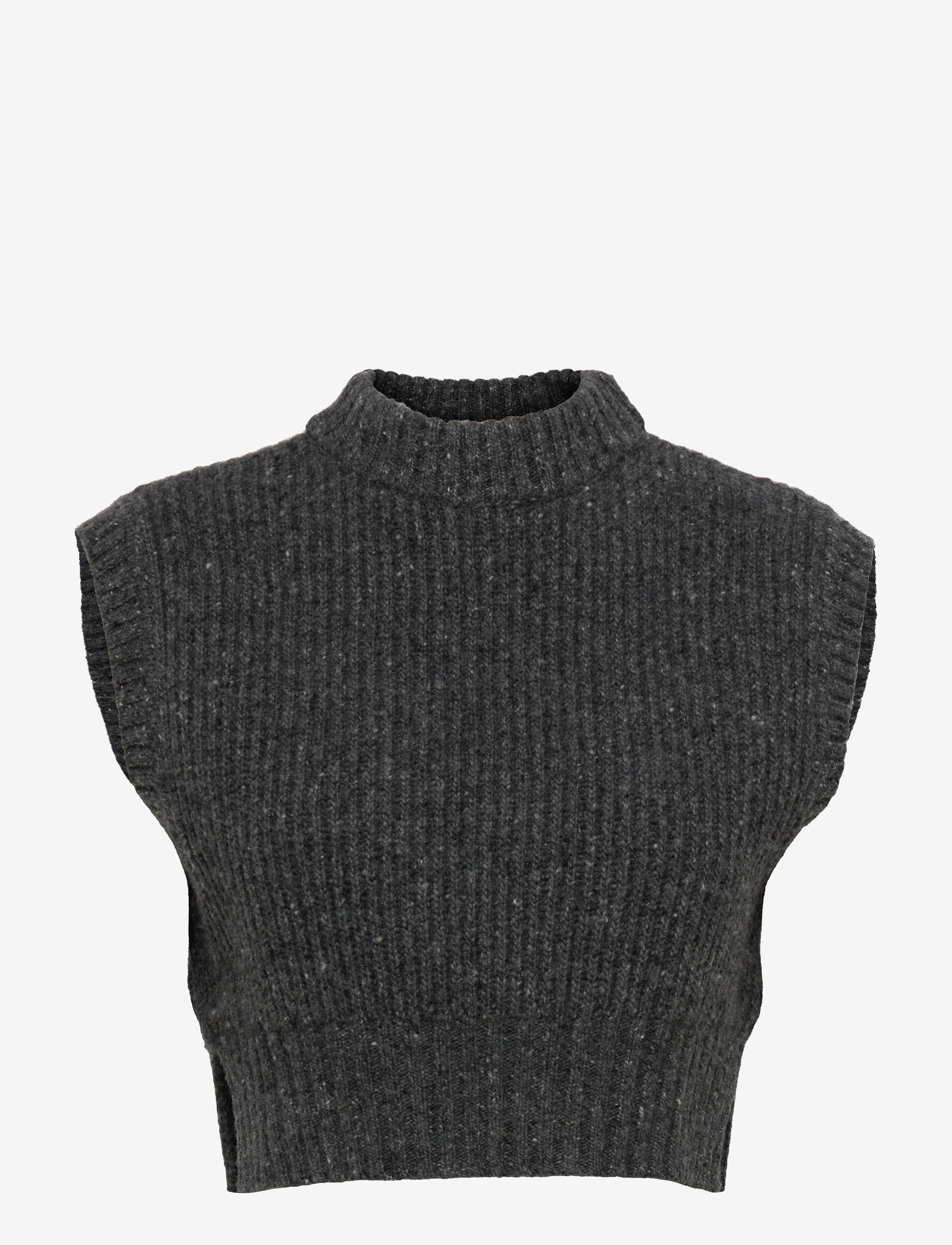 Hope - Crop Vest - dk grey mel - 0