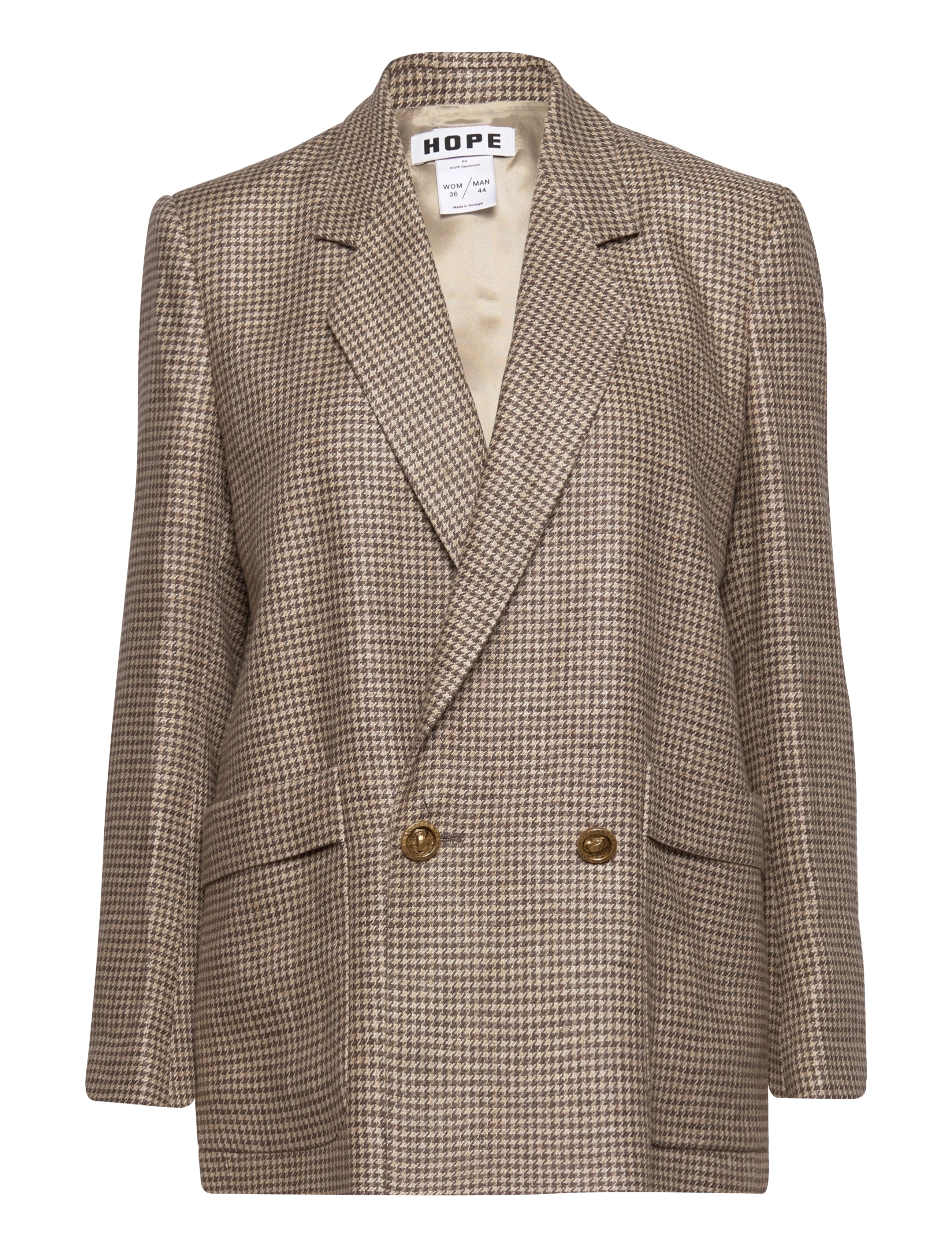 Hope - CIVIL BLAZER - brown dogtooth - 0