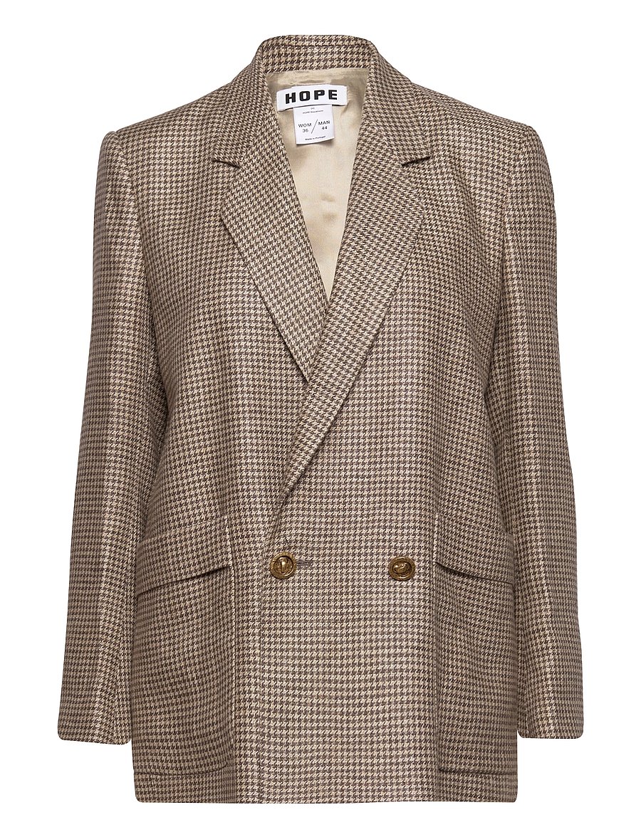 Hope - CIVIL BLAZER - brown dogtooth - 0
