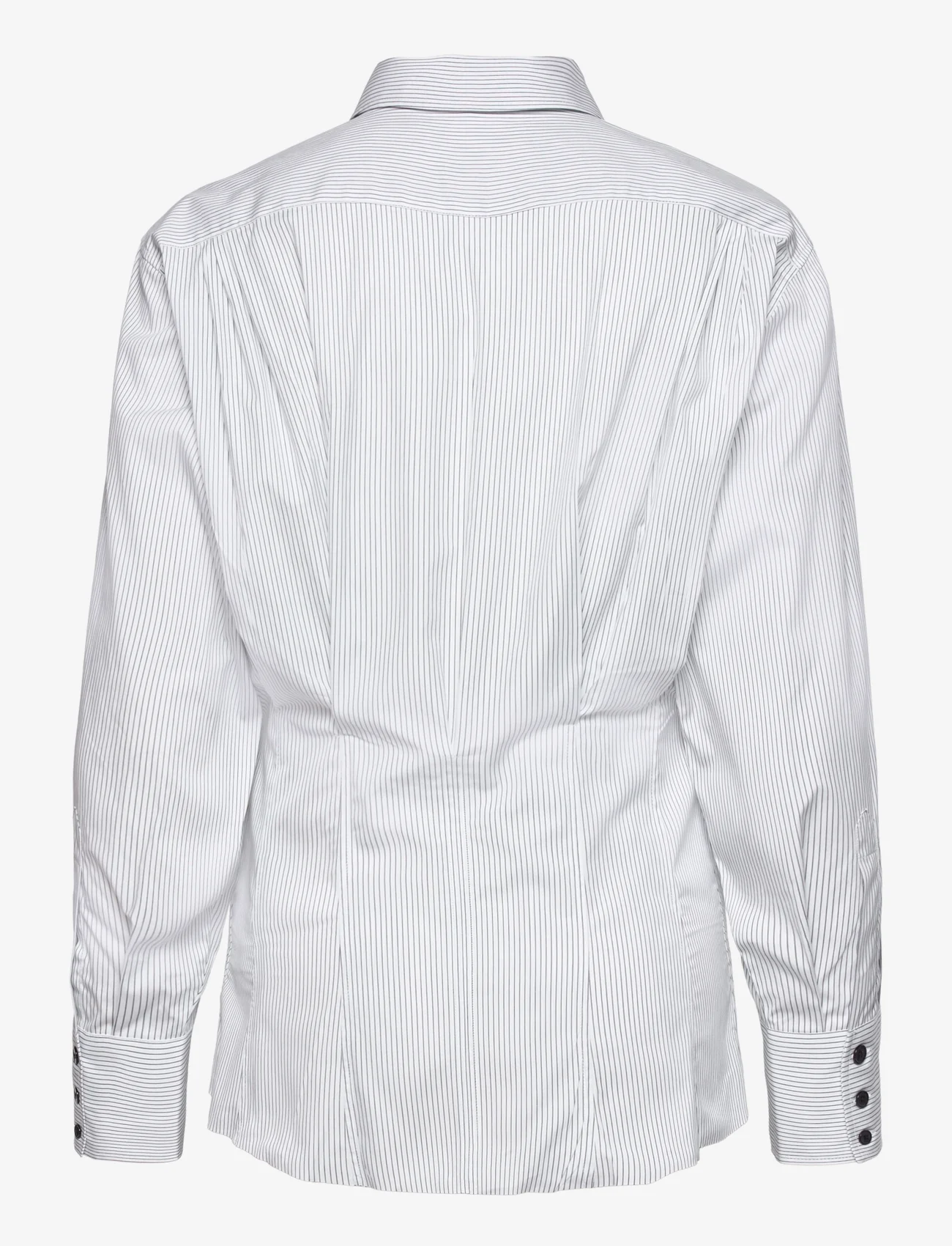 Hope - Relaxed Shaped Shirt - langærmede skjorter - dk navy stripe - 1
