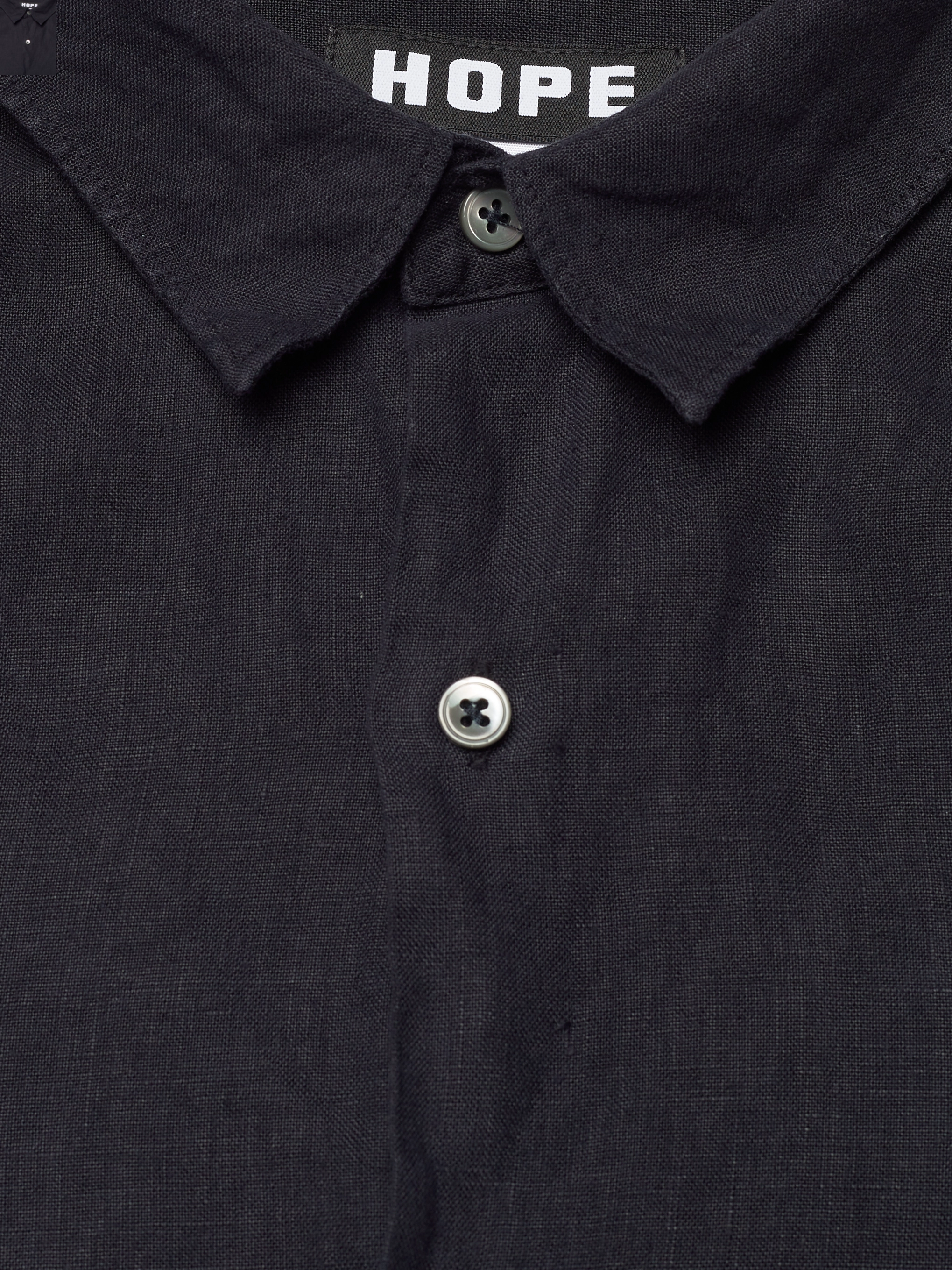 Hope - AIR CLEAN LINEN SHIRT - navy - 2