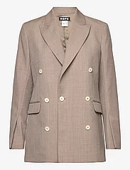 Hope - Built Up Double Breasted Blazer - odzież imprezowa w cenach outletowych - beige wool - 0