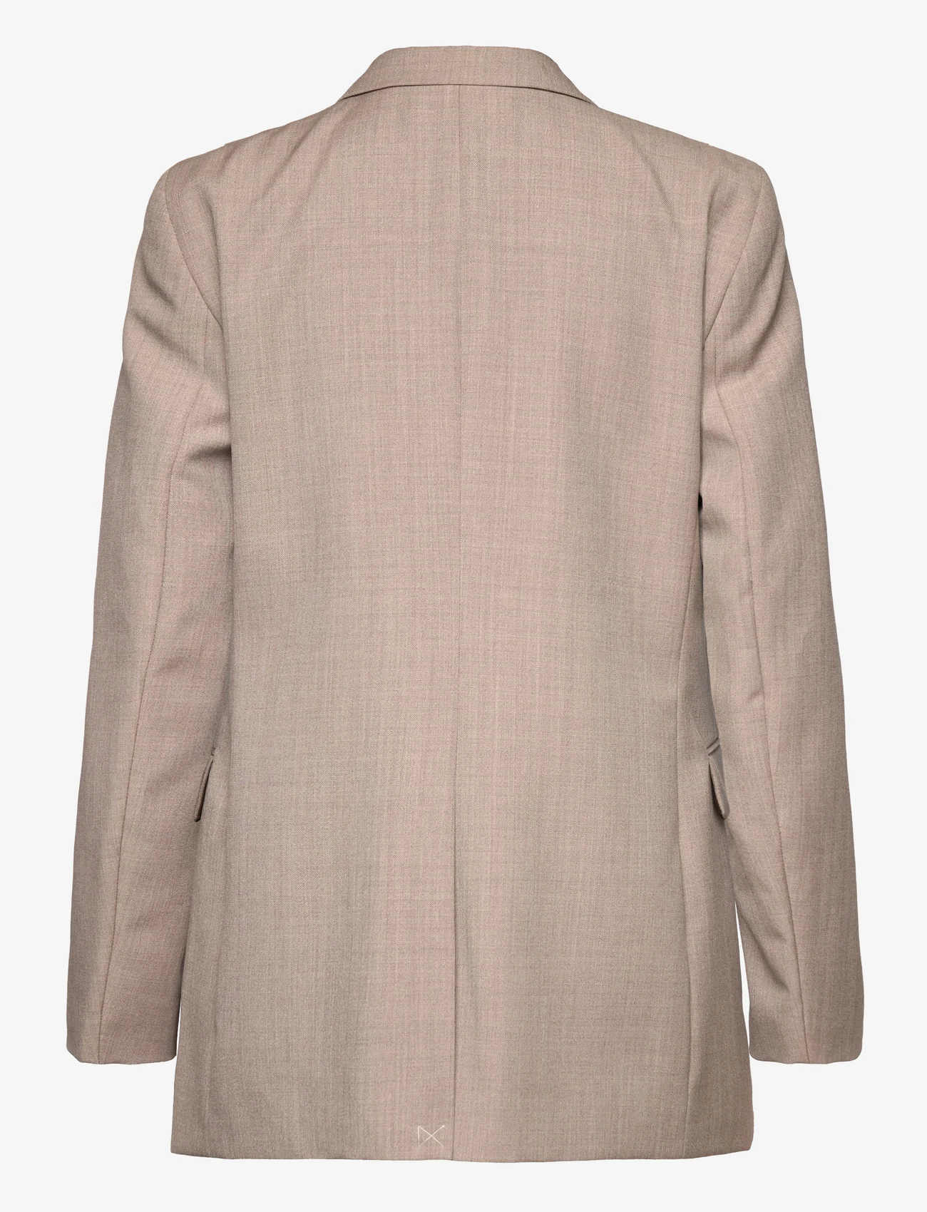 Hope - Built Up Double Breasted Blazer - festkläder till outletpriser - beige wool - 1