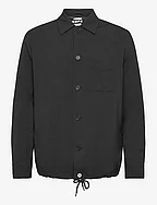 Relaxed Suit Jacket - BLACK WASHABLE WOOL