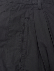 Hope - High-waist Pleated Chinos - leveälahkeiset housut - black cotton - 2