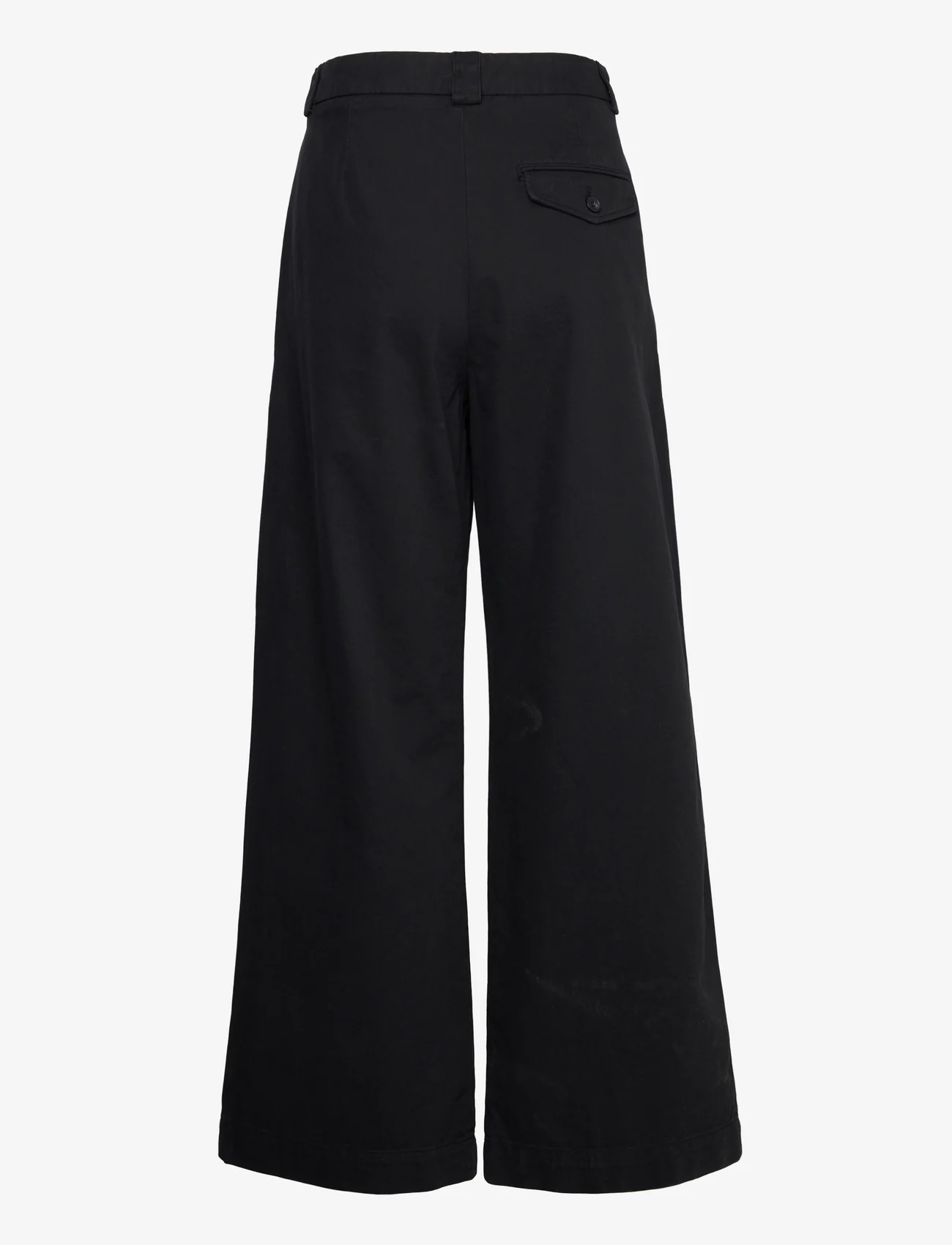 Hope - Relaxed Pleated Chinos - bukser med brede ben - faded black chino - 1