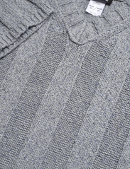 Hope - Oversized V-neck Sweater - dove grey silk mix - 2