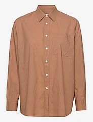 Hope - Boxy Shirt - langermede skjorter - sand beige poplin - 0