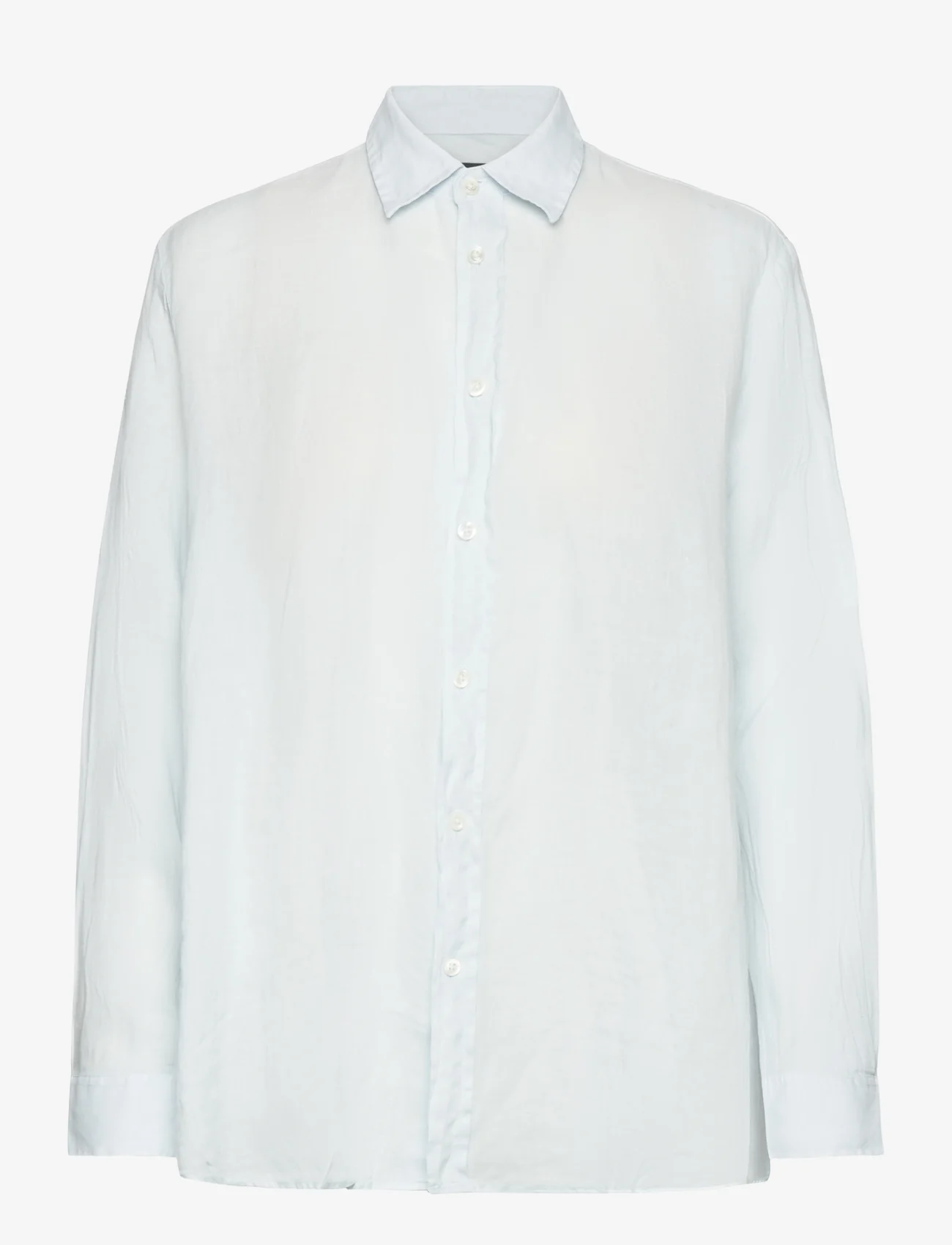 Hope - Boxy Shirt - långärmade skjortor - geyser grey linen - 0