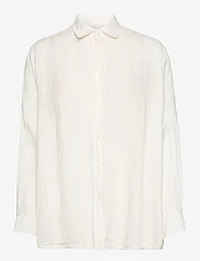 Hope - Boxy Shirt - long-sleeved shirts - offwhite linen - 0