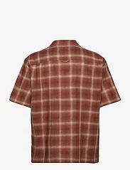 Hope - Relaxed Linen Shirt - rutiga skjortor - brown check linen - 1