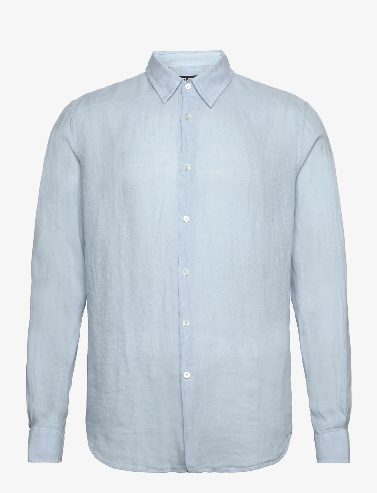 Hope - Regular Fit Linen Shirt - linneskjortor - sky blue linen - 0