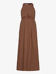 Hope - Cut-Out Dress - ilgos suknelės - camel beige crinkled - 0