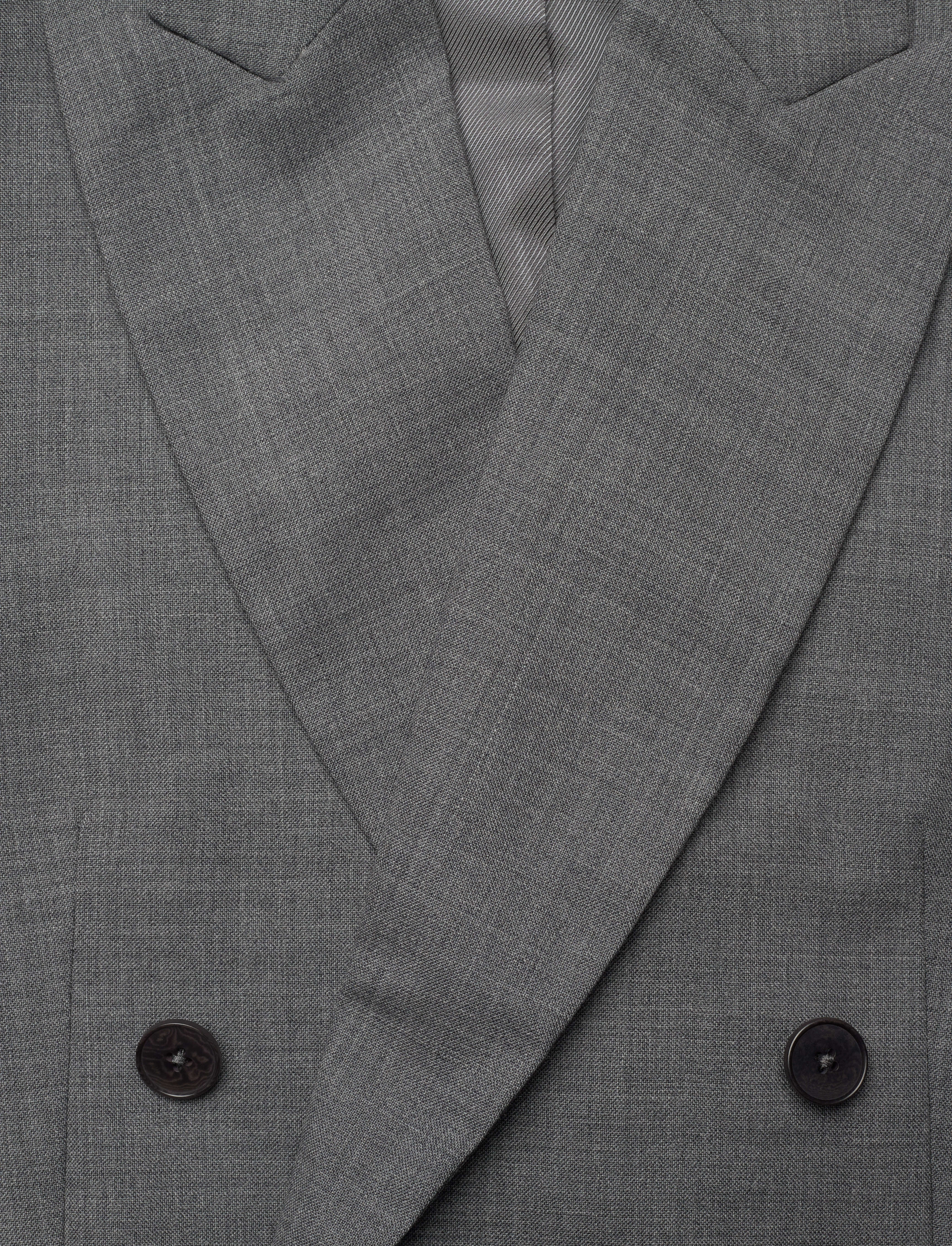 Hope - Built Up Double Breasted Blazer - grey melange - 2